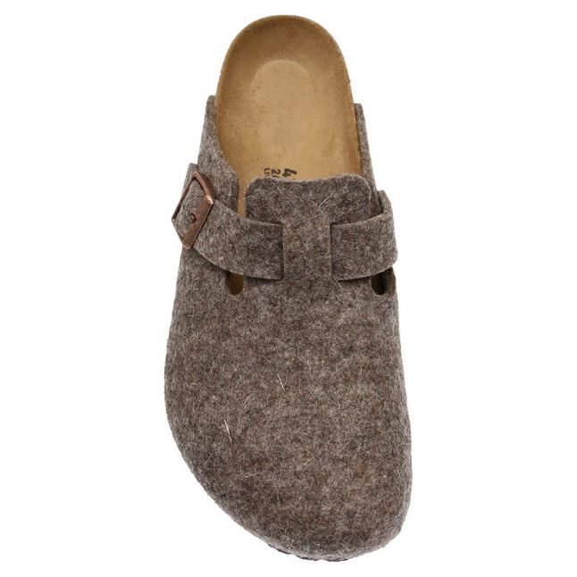Mens Birkenstock Cocoa Boston Wool Clogs