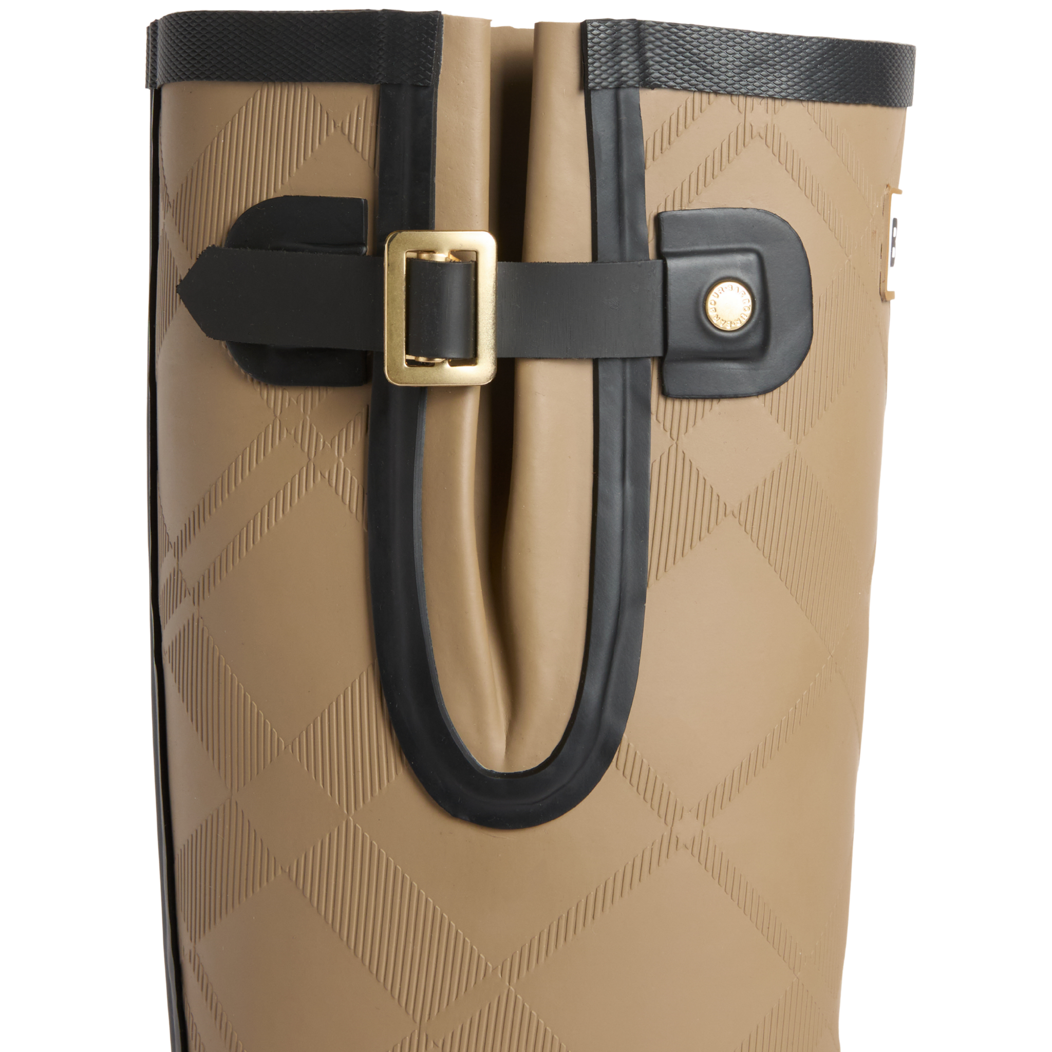 Womens Barbour Military Brown Leighton Tartan Tall Welly