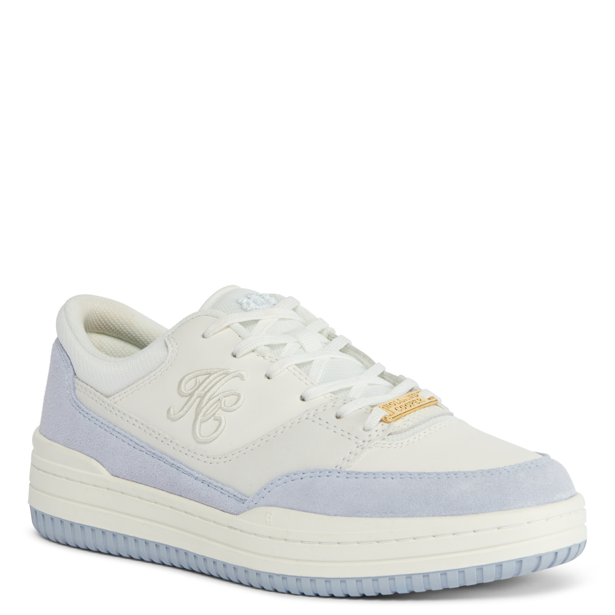 Womens Holland Cooper Cream/Smoky Blue Retro Trainers