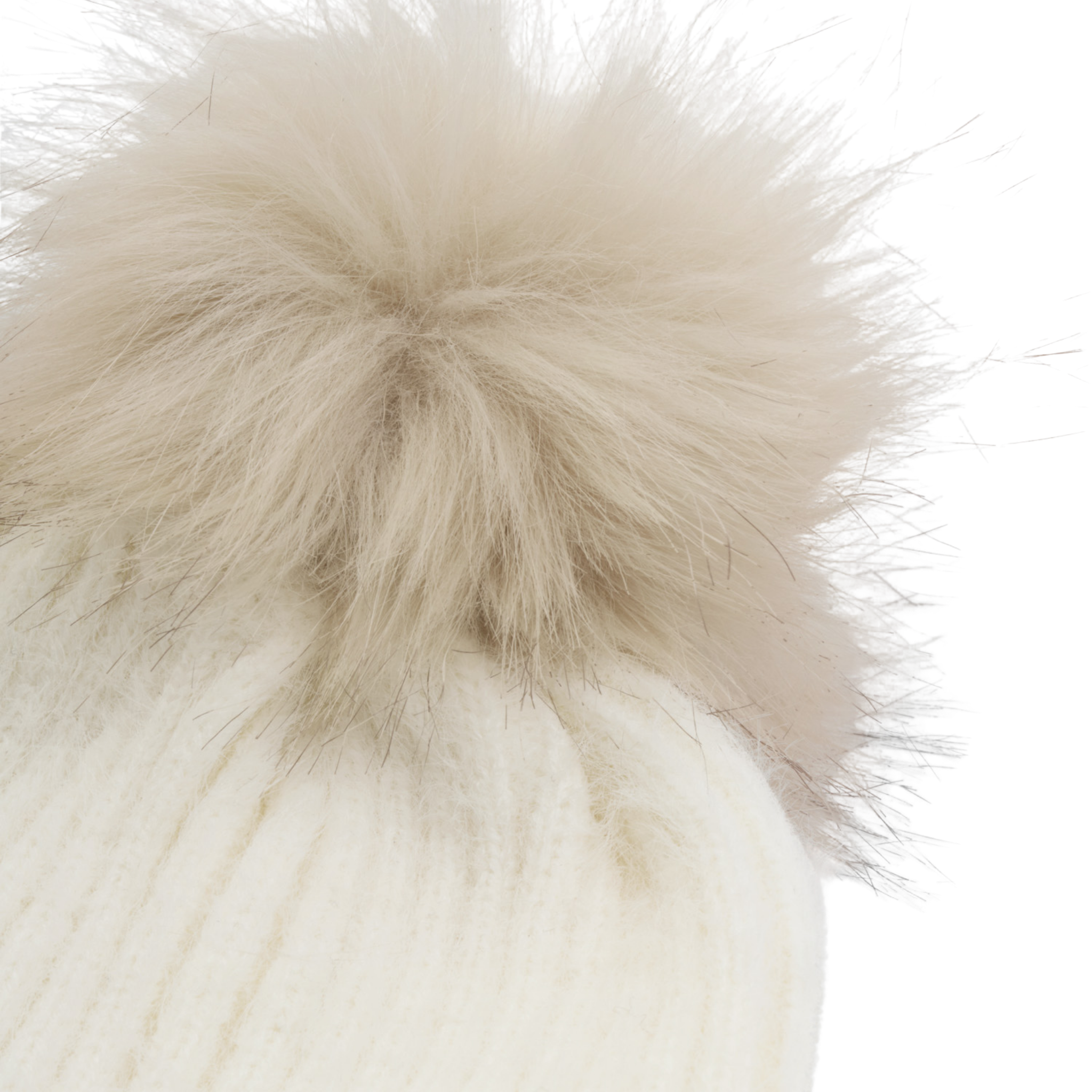Womens Katie Loxton White Knitted Pom Pom Hat