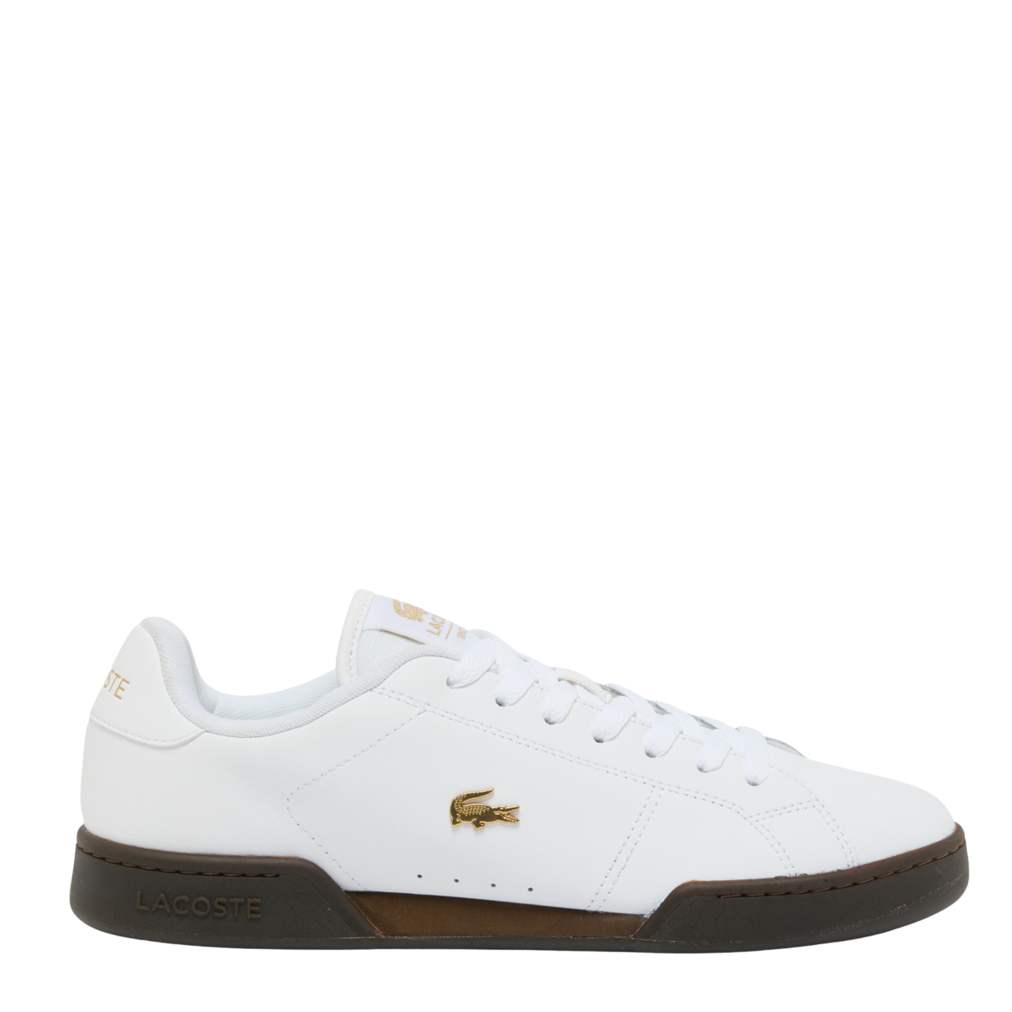 Mens Lacoste White/Dark Gum Carnaby Cup Trainers