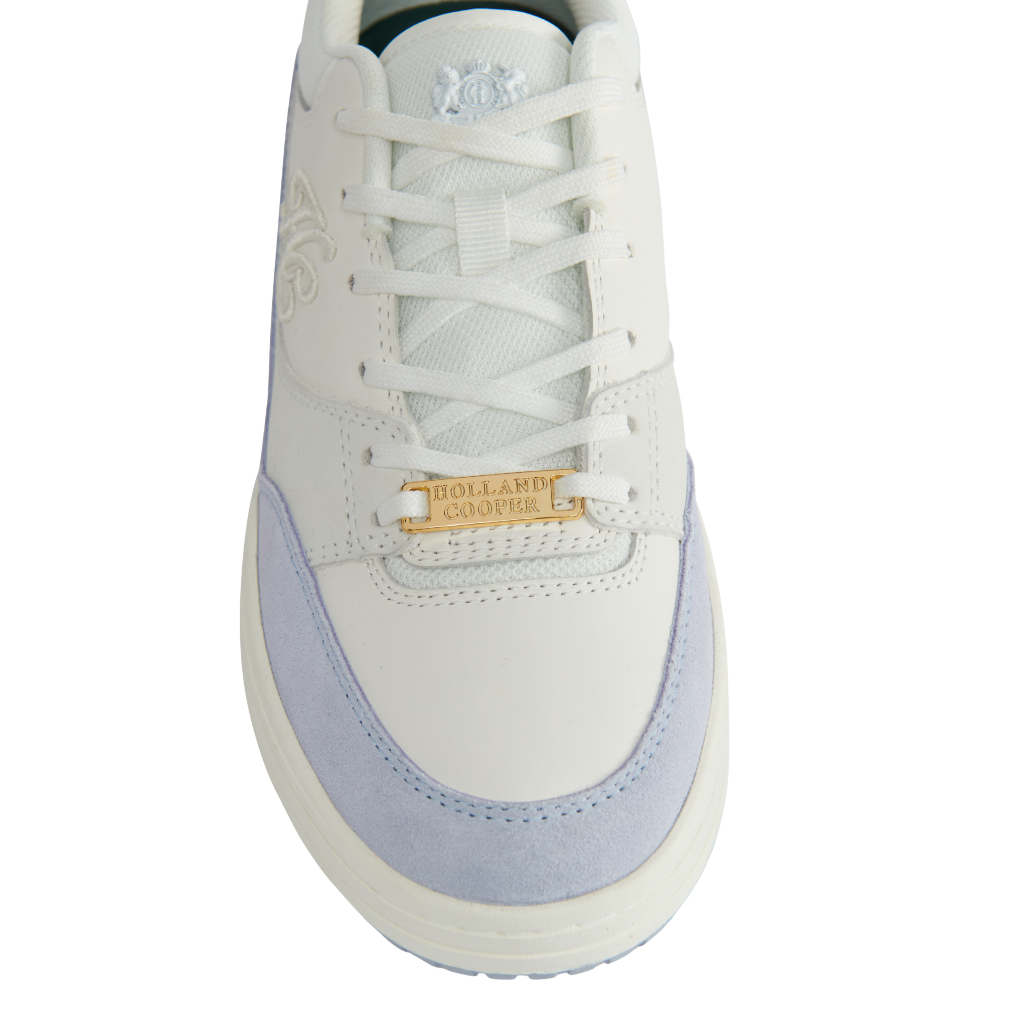 Womens Holland Cooper Cream/Smoky Blue Retro Trainers