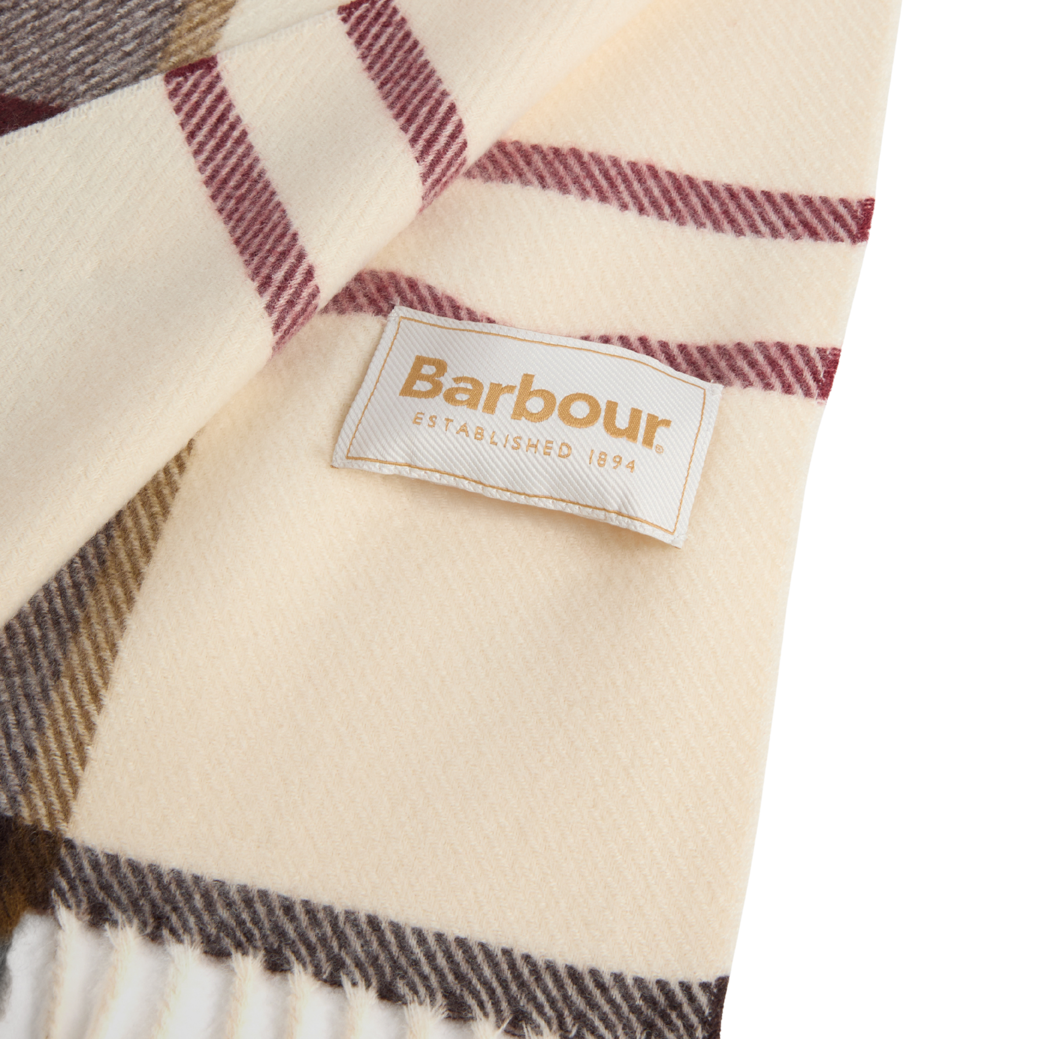 Womens Barbour Light Muted Tartan Harriet Tartan Scarf