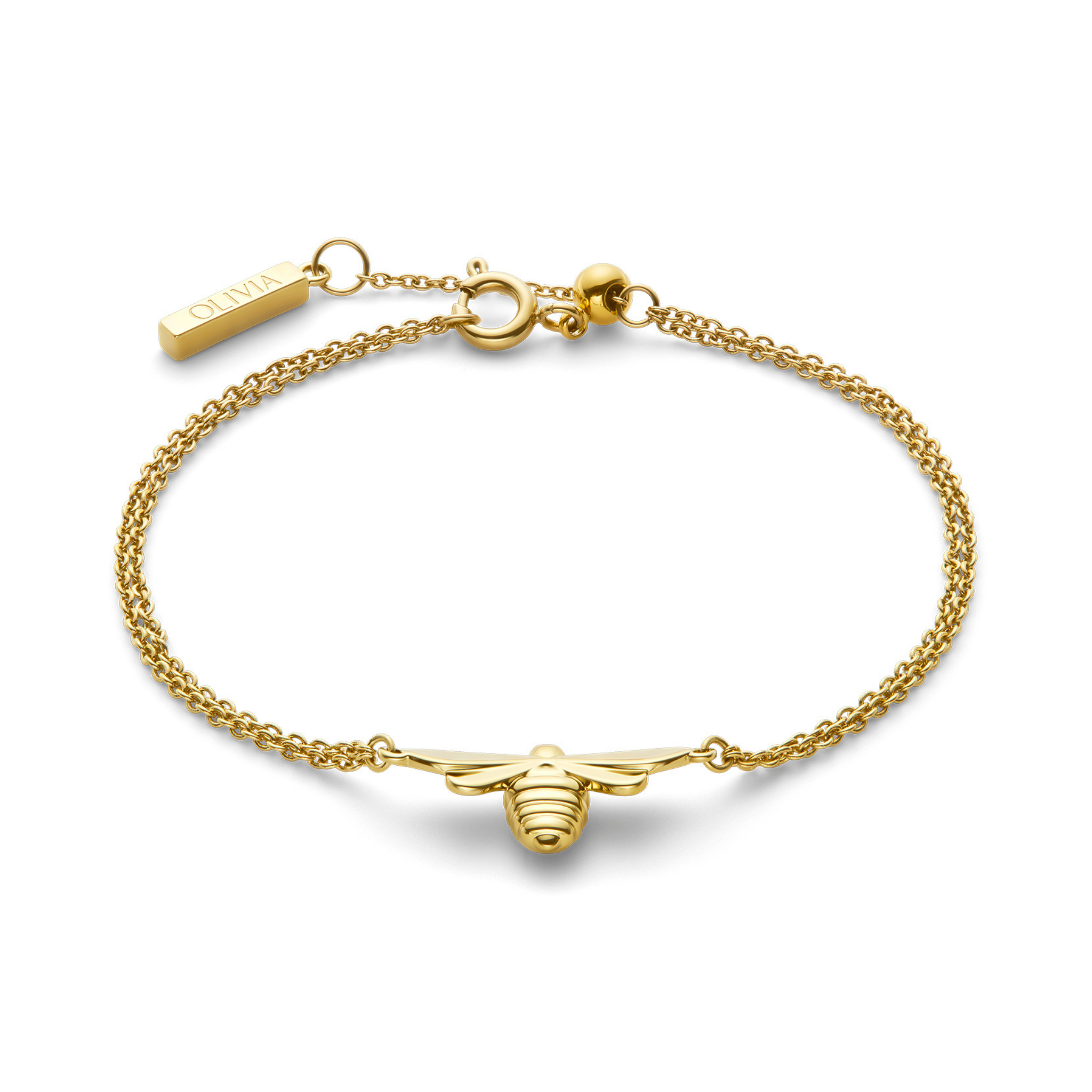 Womens Olivia Burton Gold Honey Bee Layered Bracelet