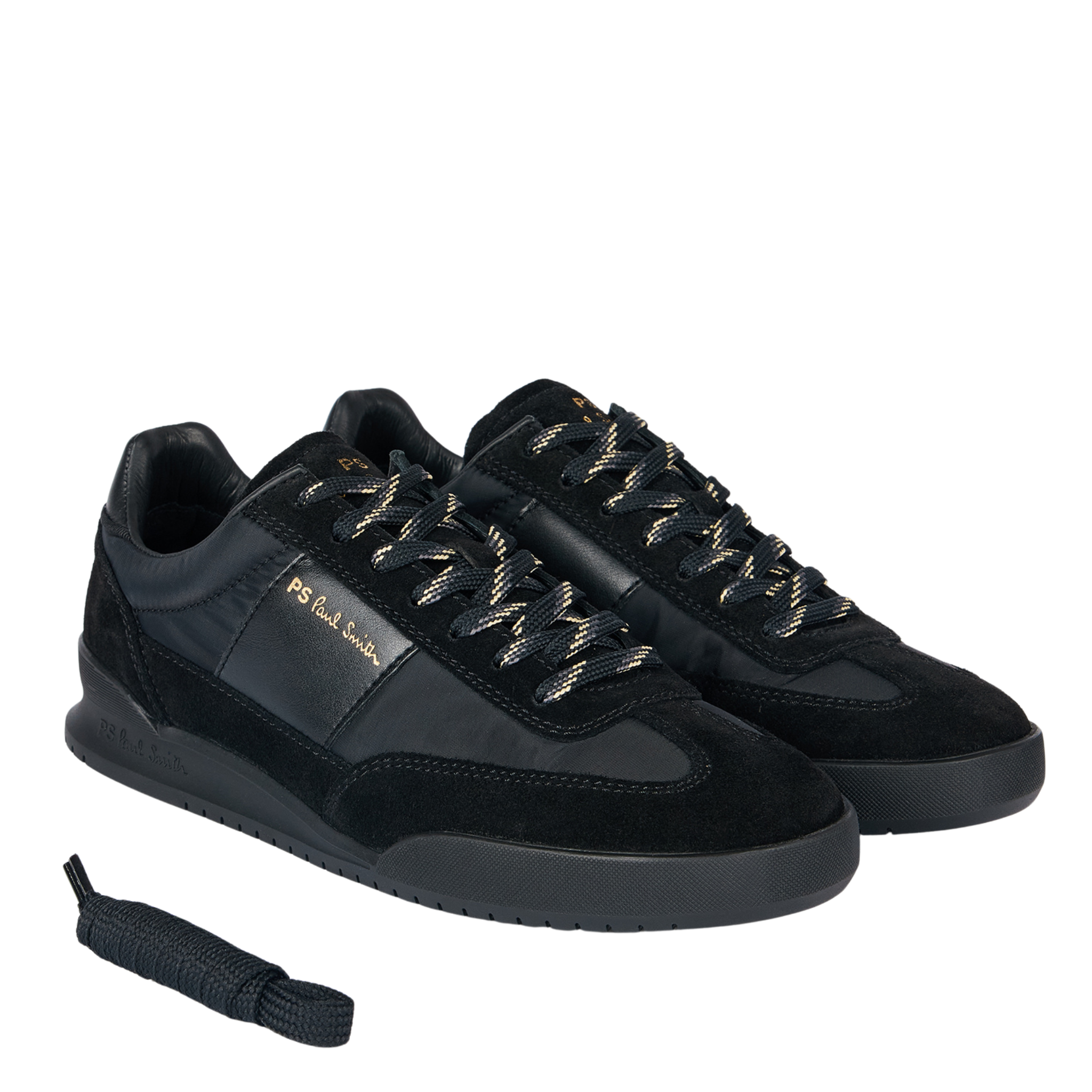Mens Paul Smith Black/Black Dover Trainers
