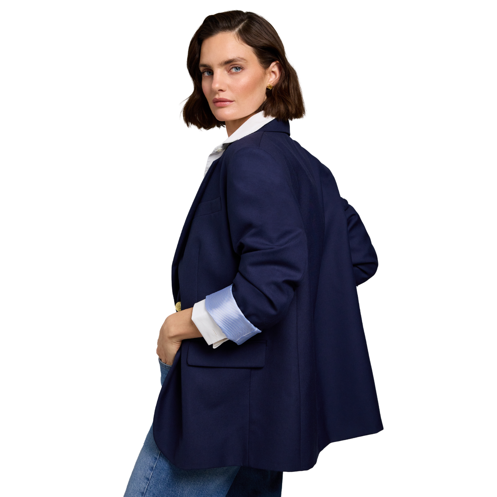 Womens Holland Cooper Ink Navy Twill Shoreditch Blazer