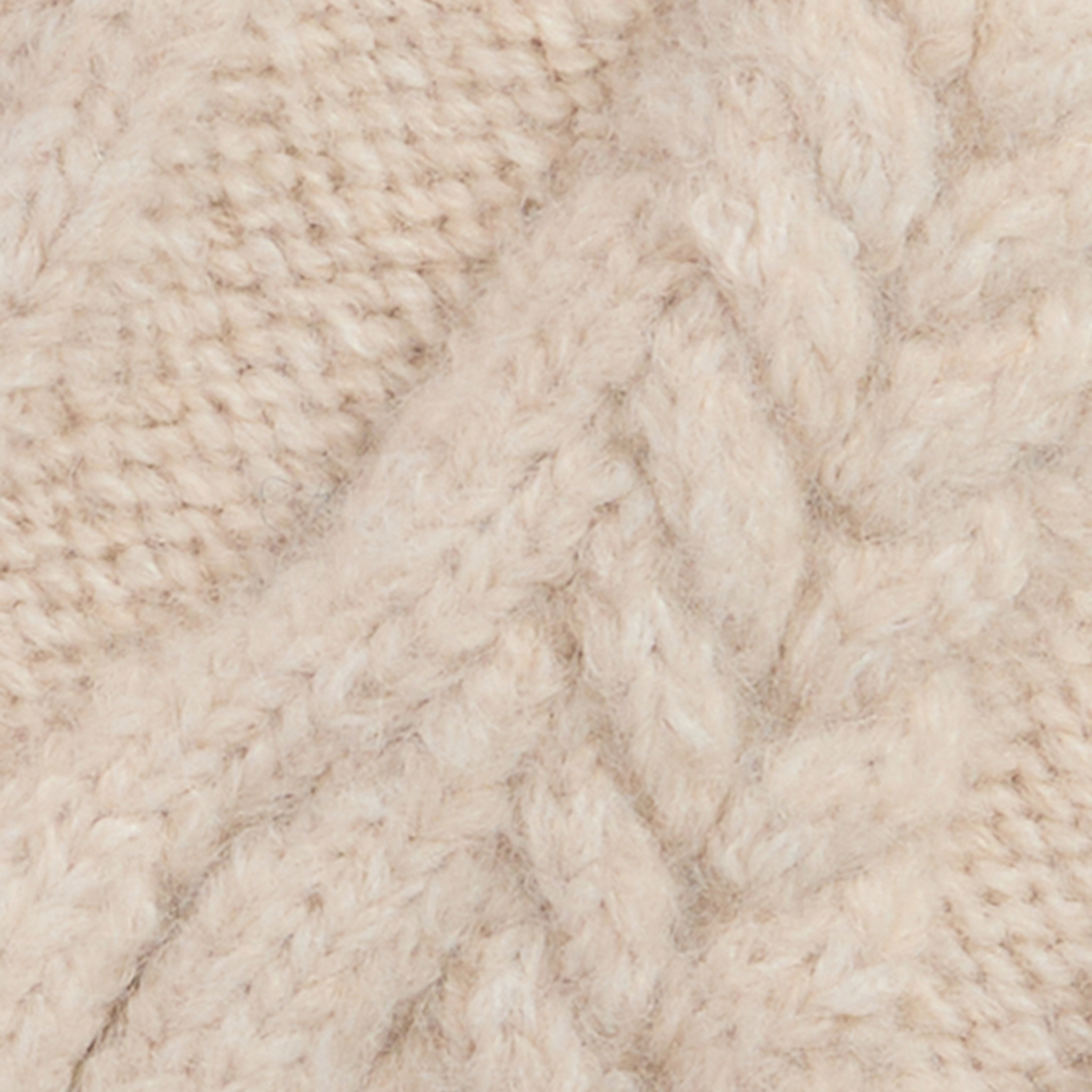 Womens Barbour Eggshell Elsdon Knitted Mittens