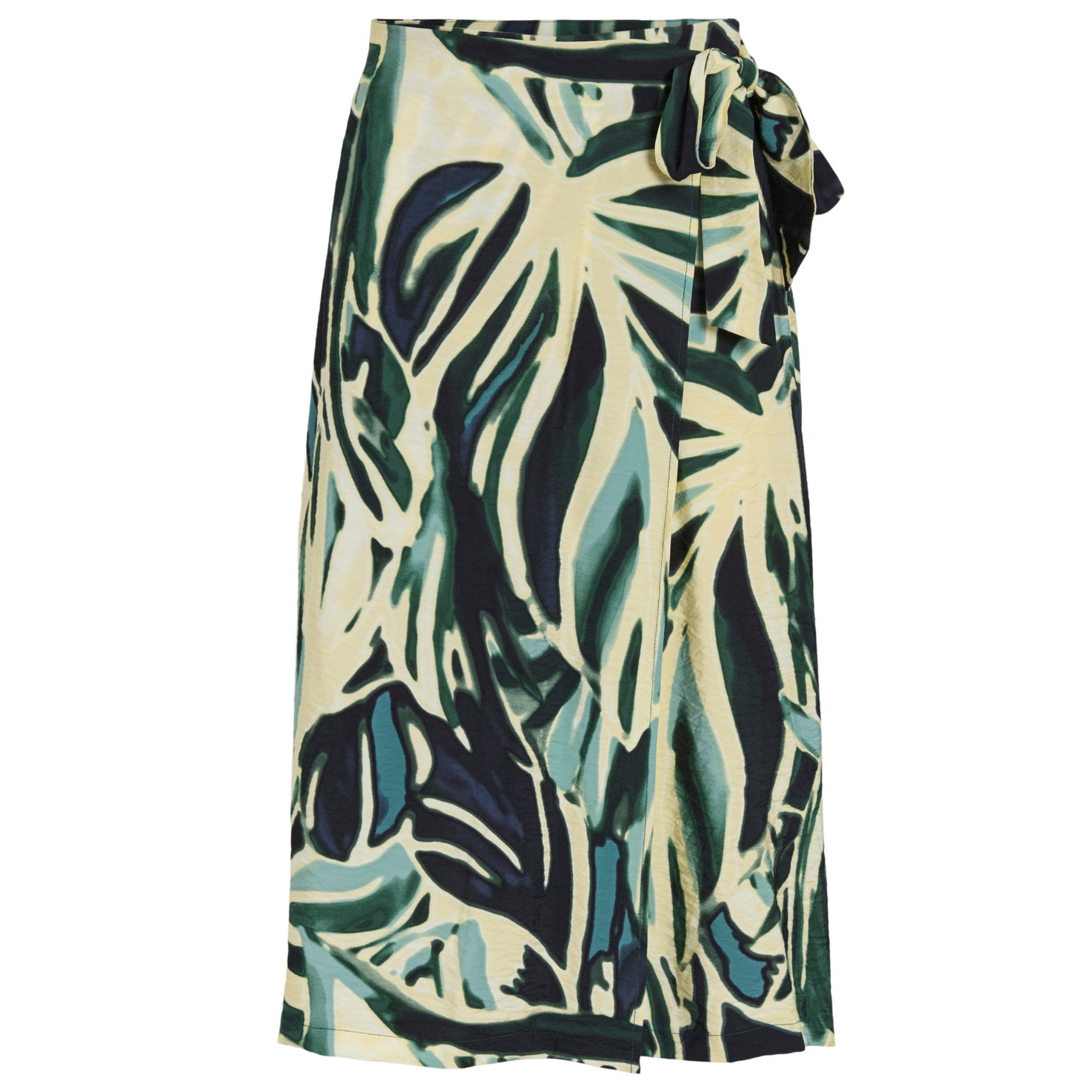 Womens Vila Atlantic Deep Viryn Midi Wrap Skirt