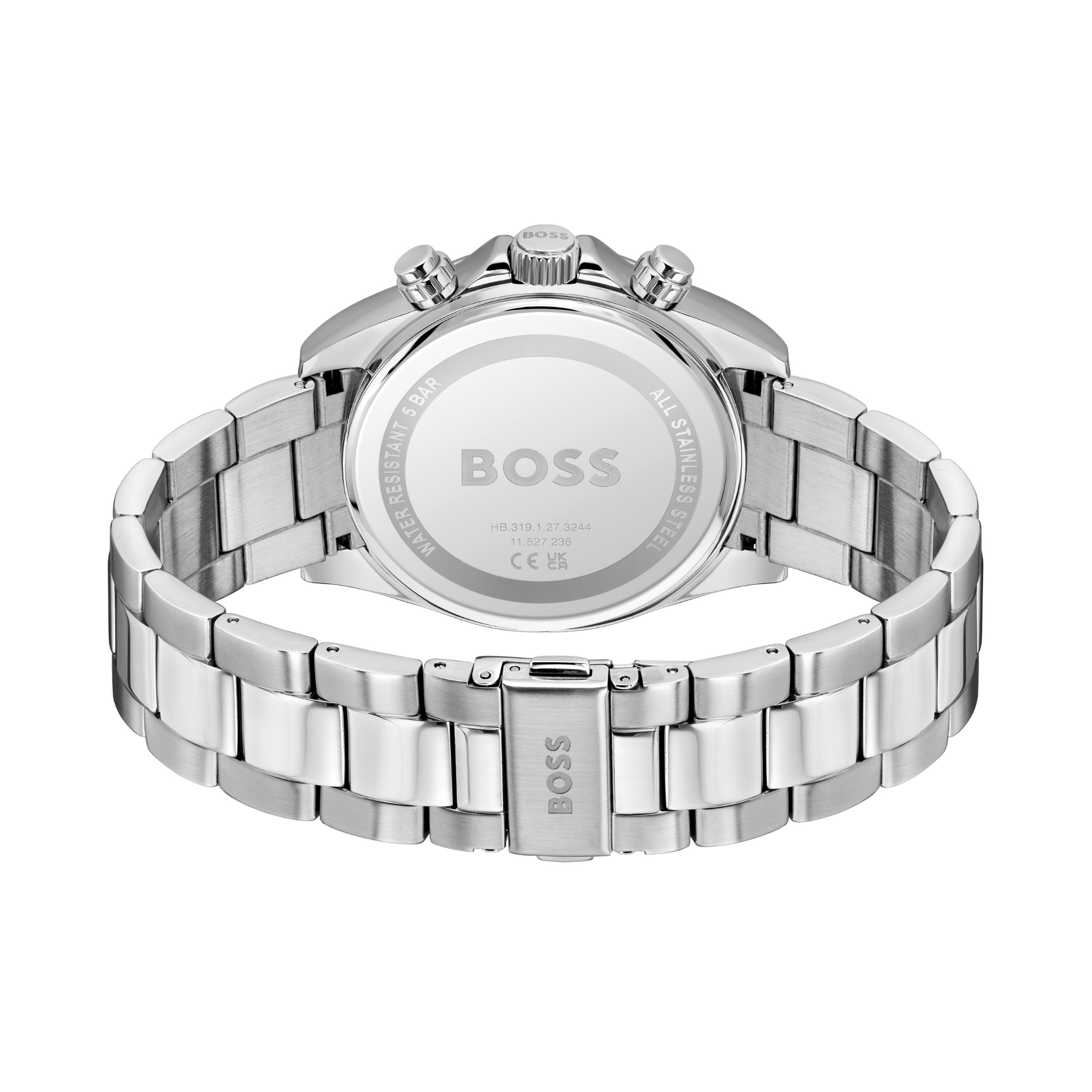 Mens BOSS Stainless Steel/Black Dial Hero 2.0 Bracelet Watch