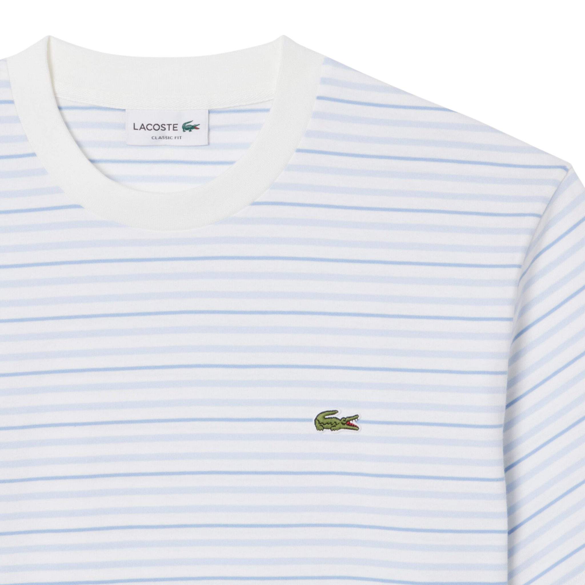 Mens Lacoste Phoenix Blue/Flour Striped Classic Fit S/s T Shirt