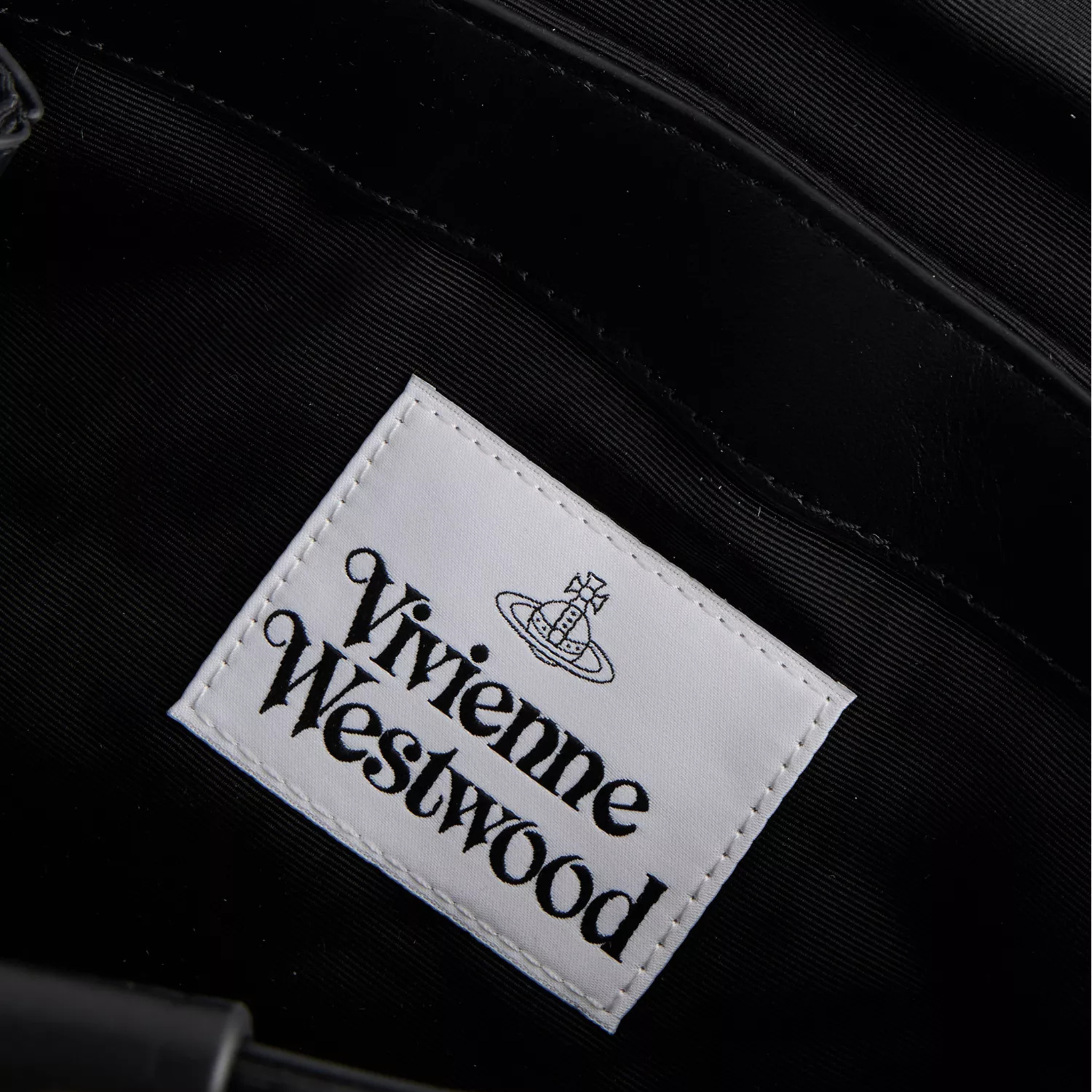 Womens Vivienne Westwood Black Moire Hazel Treasure Handbag