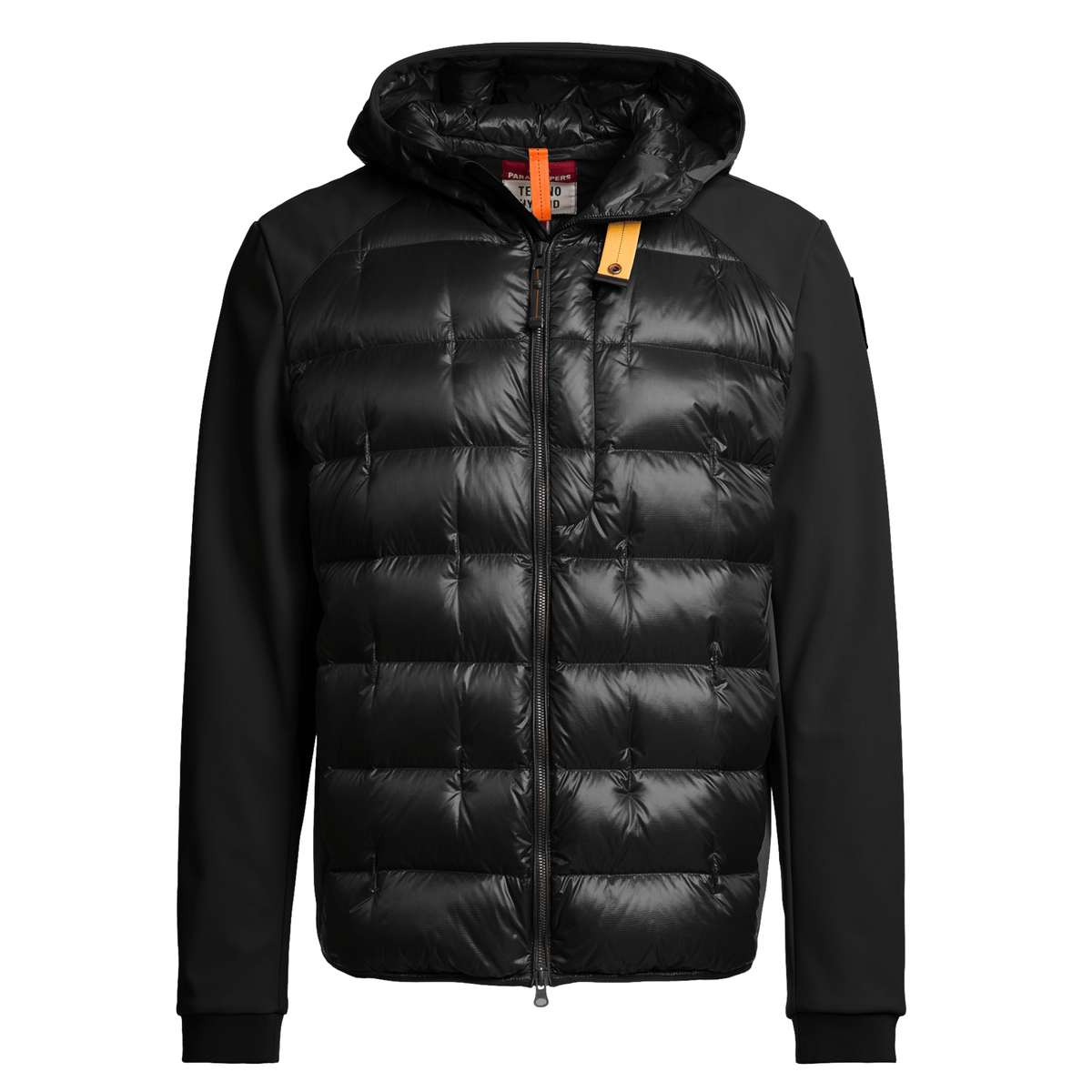 Mens Parajumpers Black Vigolo Hybrid Down Jacket