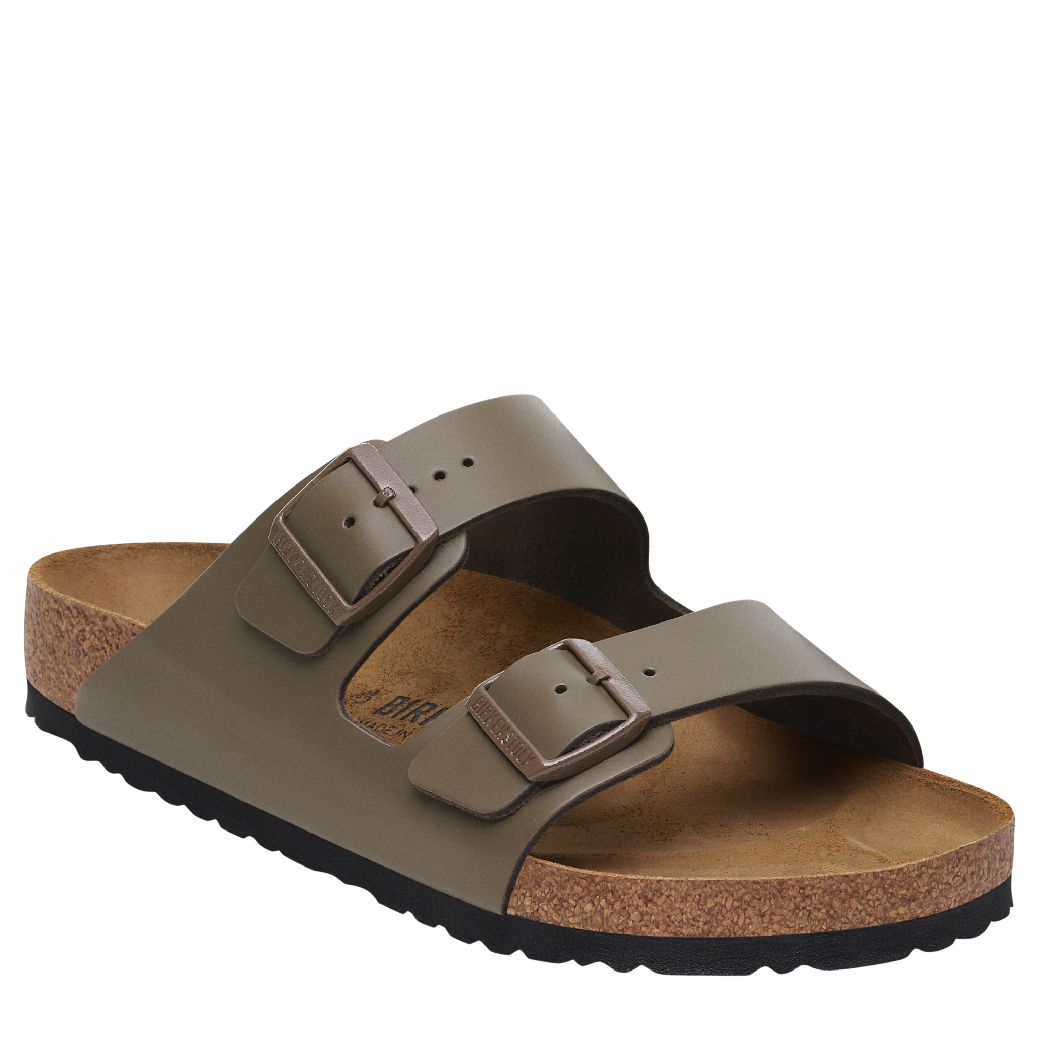 Mens Birkenstock Concrete Grey Arizona Leather Sandals