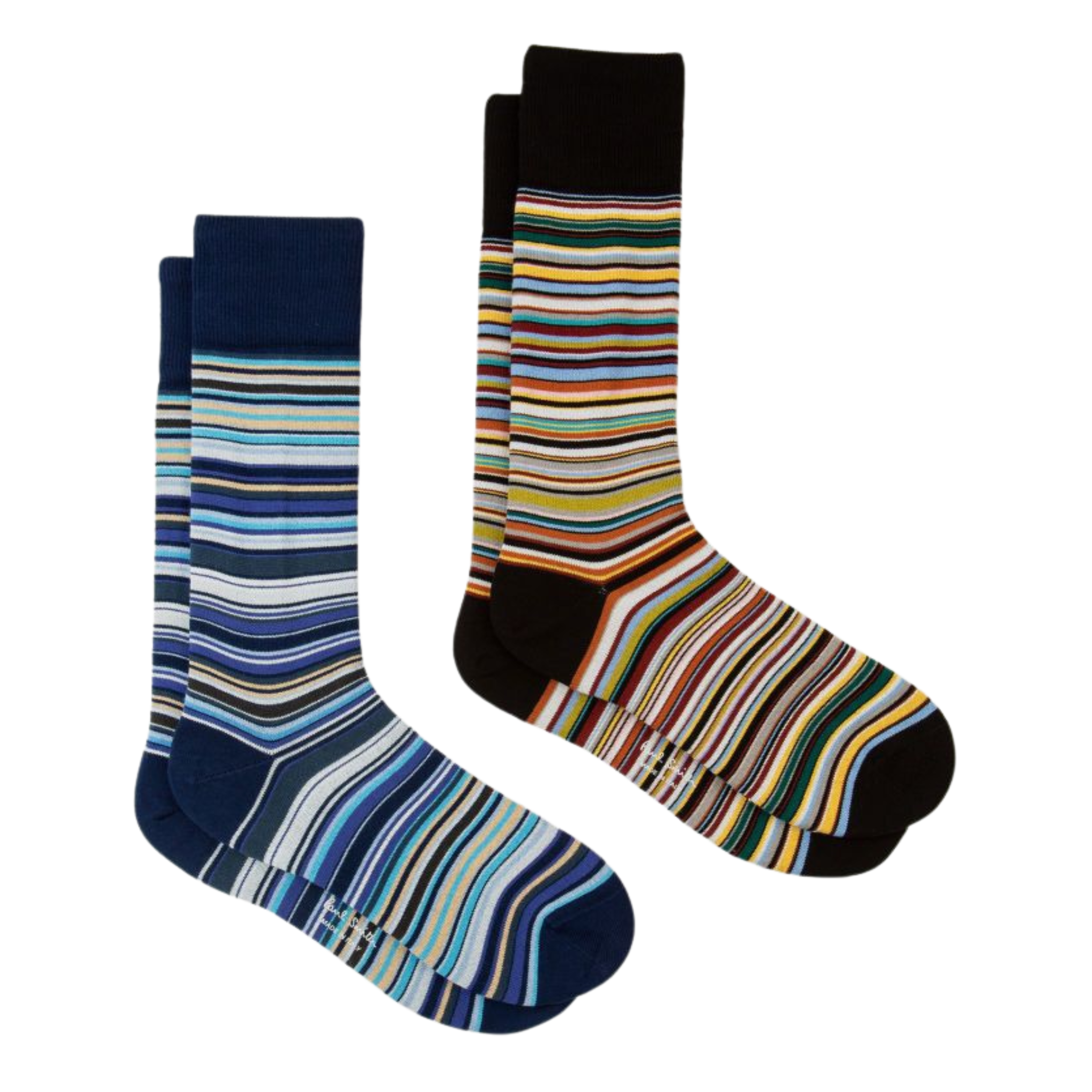 Mens Paul Smith Mixed Signature Stripe 2 Pack Socks