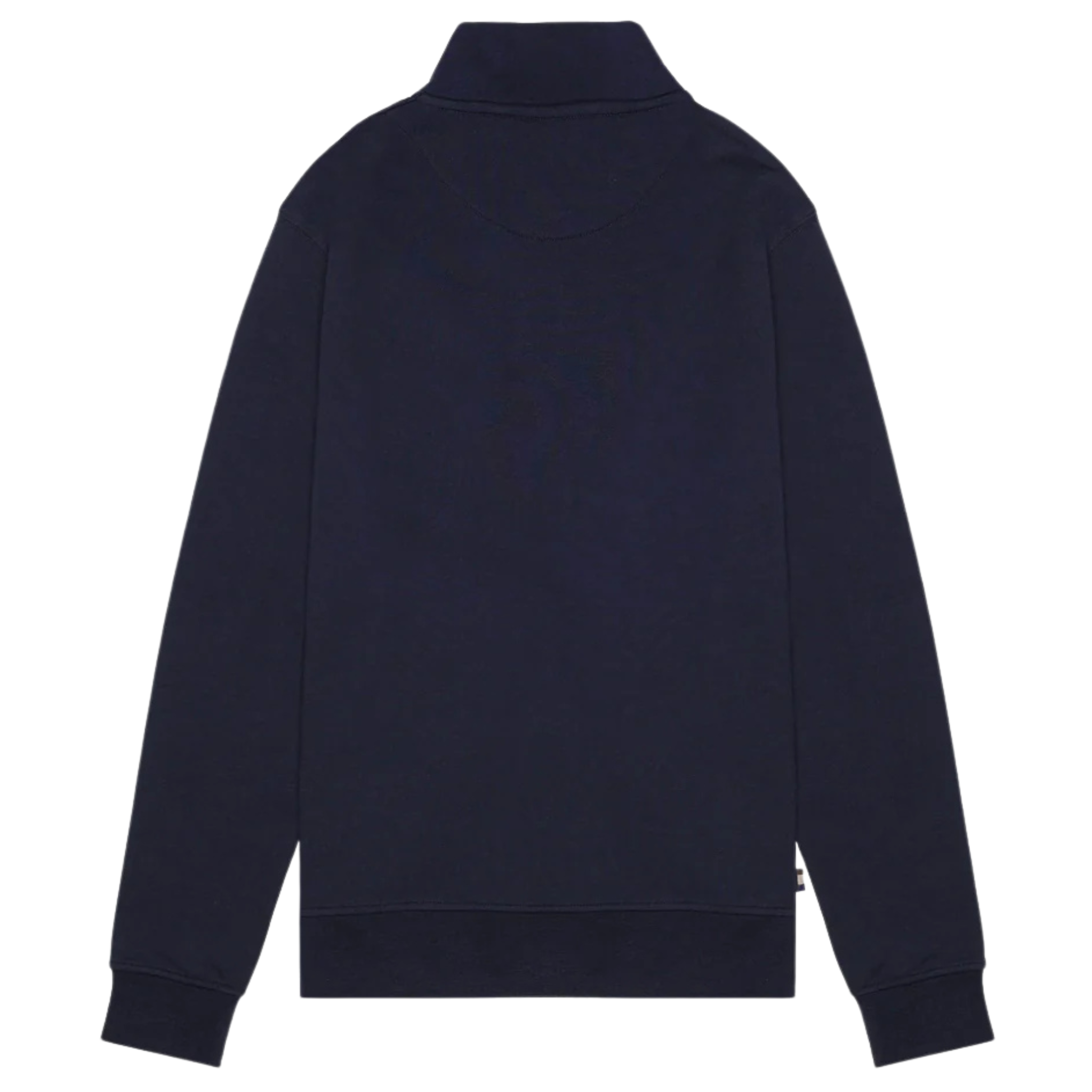 Mens Aquascutum Navy Club Check Shoulder Half Zip Sweatshirt