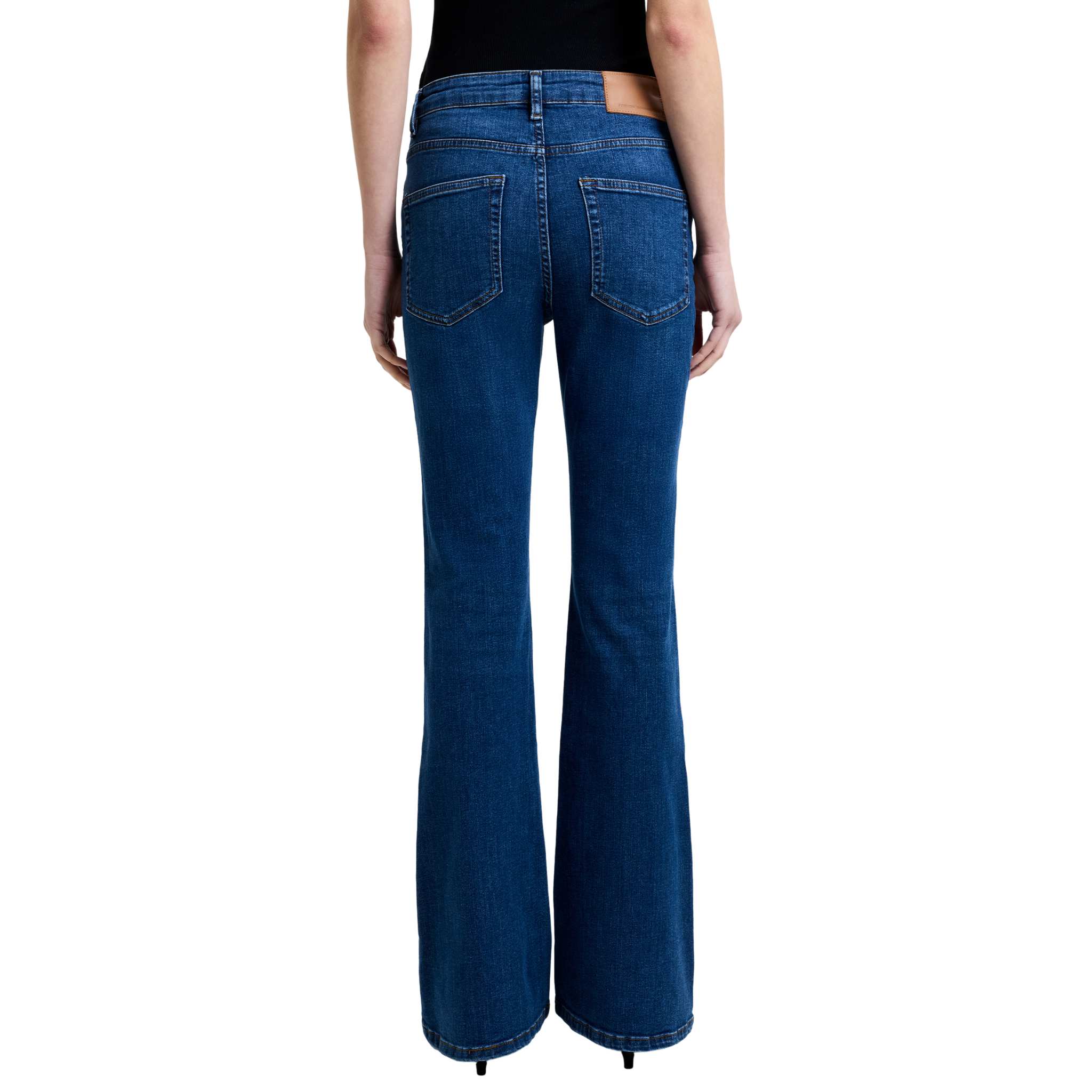 Womens French Connection Mid Wash Toms Flared Jeans