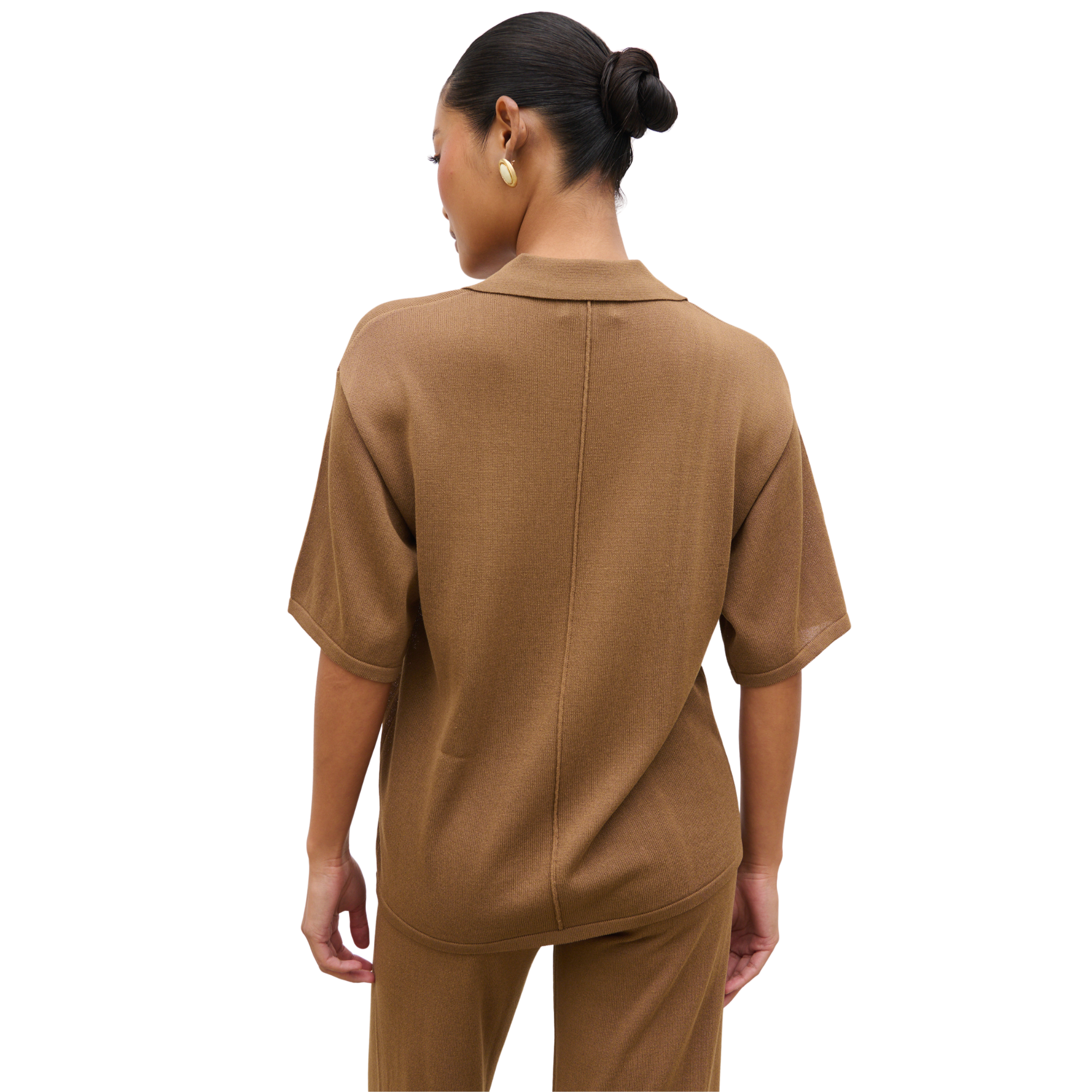 Womens Pretty Lavish Ginger Genie Lightweight Polo Top