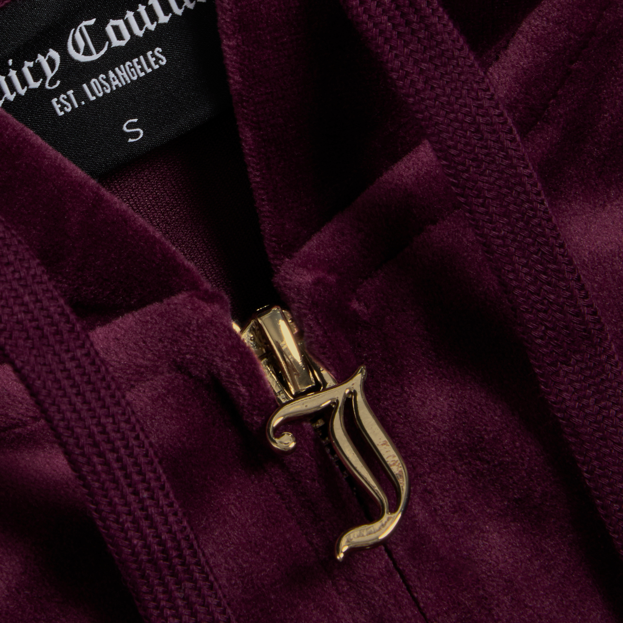 Womens Juicy Couture Winetasting Robertson Gold Zip Hoodie