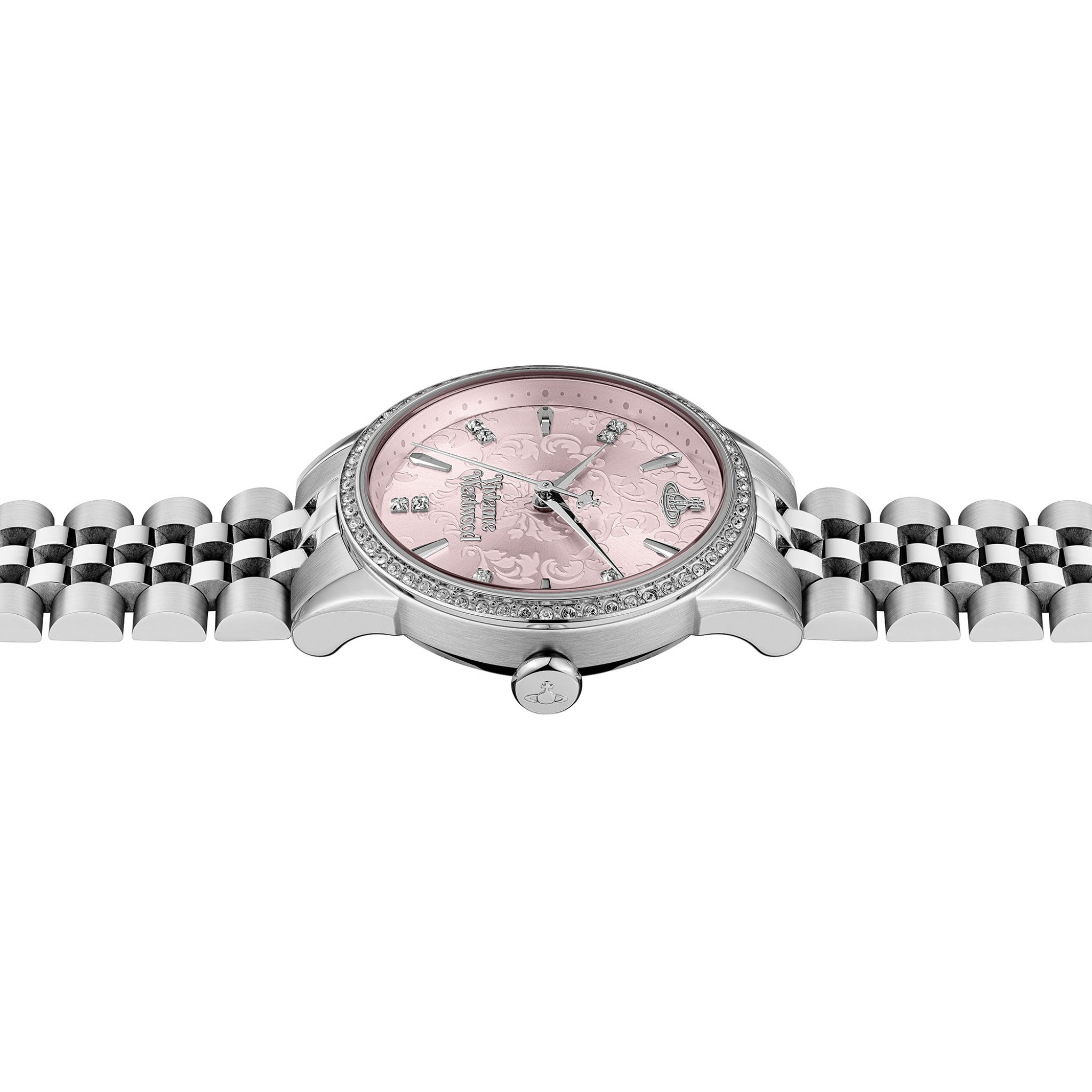 Womens Vivienne Westwood Silver/Pink Dial Little Wallace Watch
