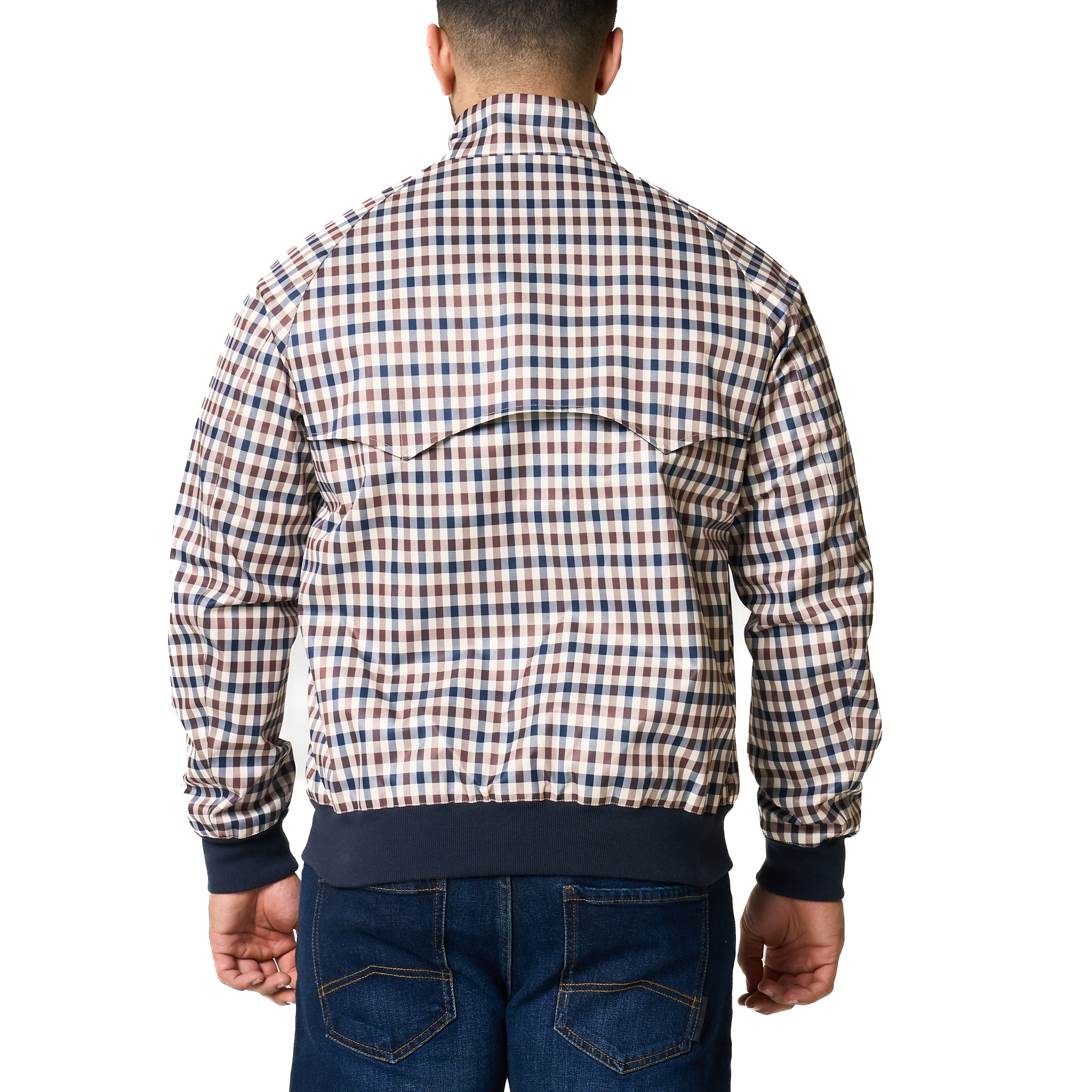 Mens Aquascutum Club Check Harrington Jacket