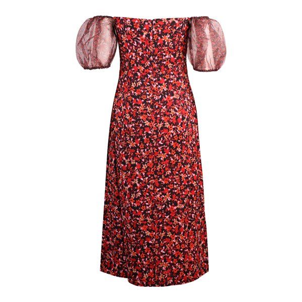 Womens French Connection Blackout Clara Flavia Puff Sleeve Dress