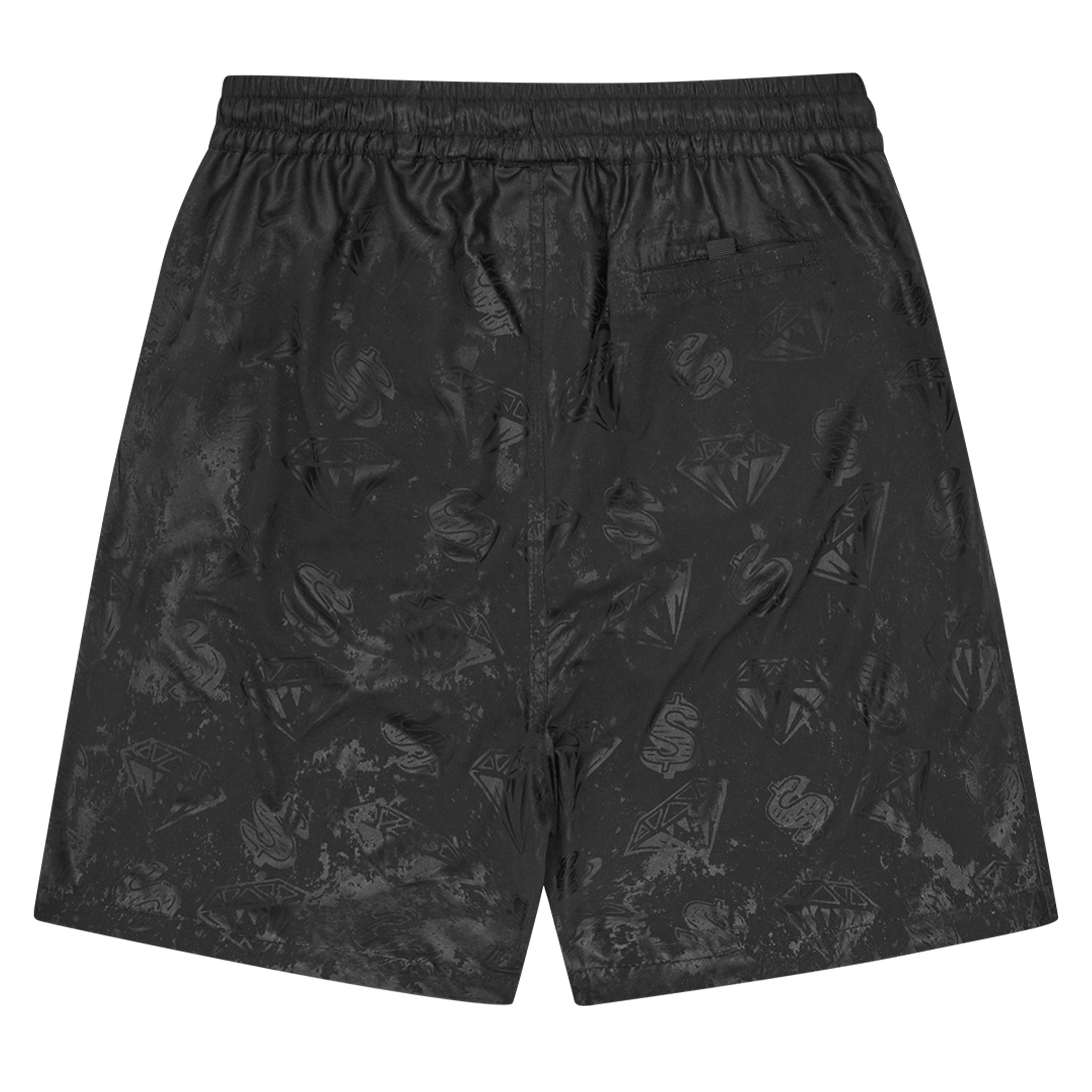 Mens Billionaire Boy's Club Black Diamonds & Dollars Water Reactive Swim Shorts