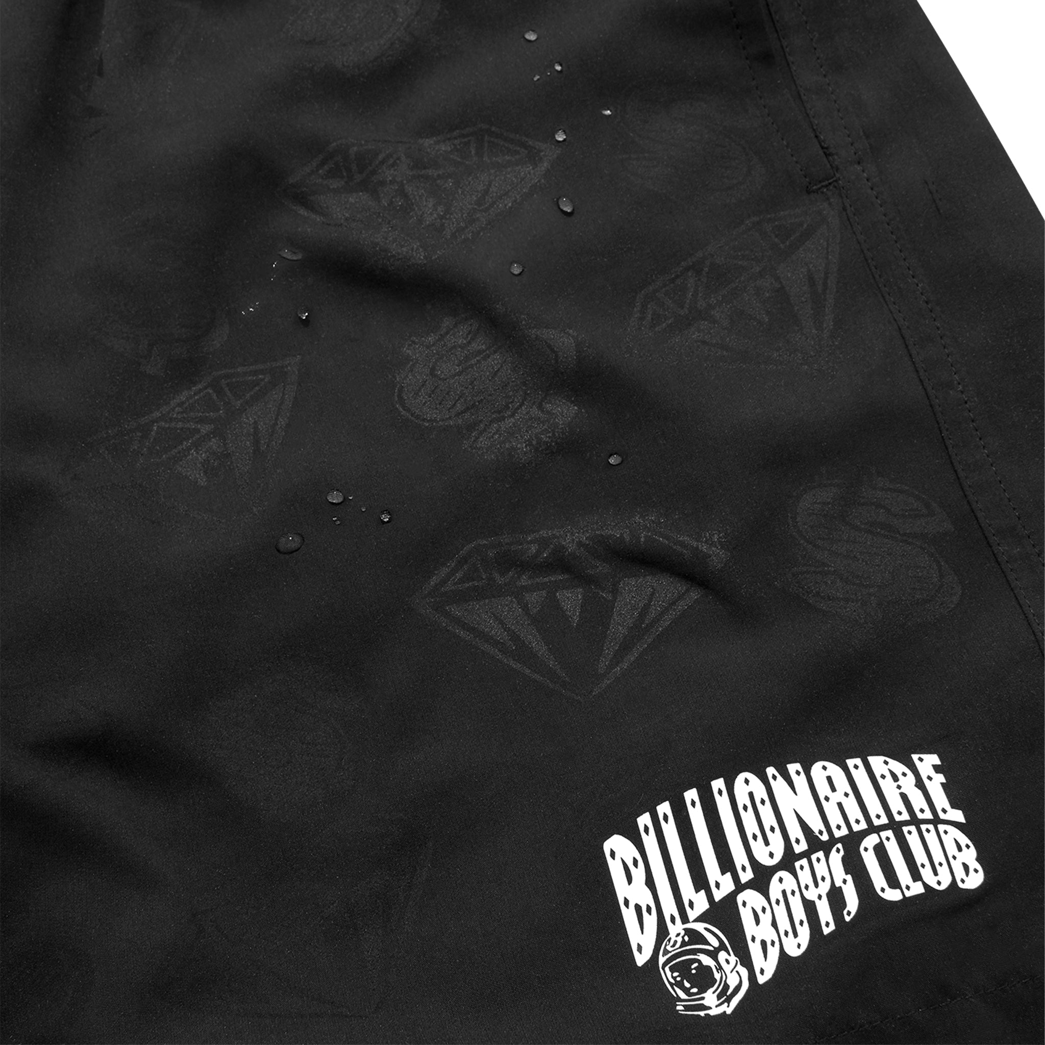 Mens Billionaire Boy's Club Black Diamonds & Dollars Water Reactive Swim Shorts