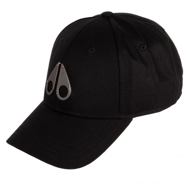 Mens Moose Knuckles Black/Nickel Logo Icon Cap
