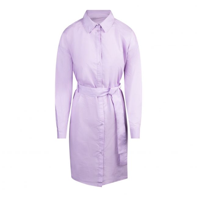 armani shirt dresses Womens Armani Exchange Violet Sky Cotton Poplin Shirt Dress