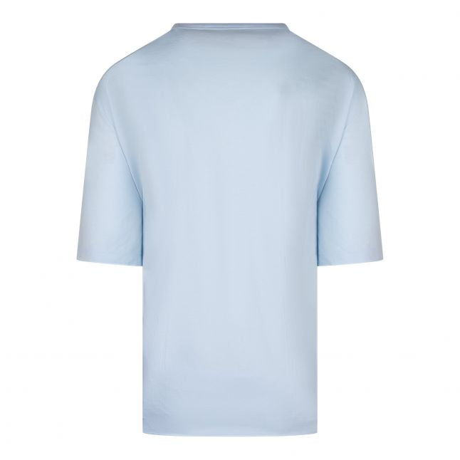 Mens BOSS Open Blue Tee Curved S/s T Shirt