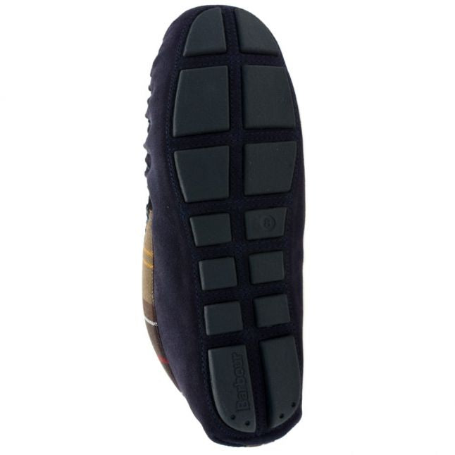 Mens Barbour Navy Monty Moccasin Slippers