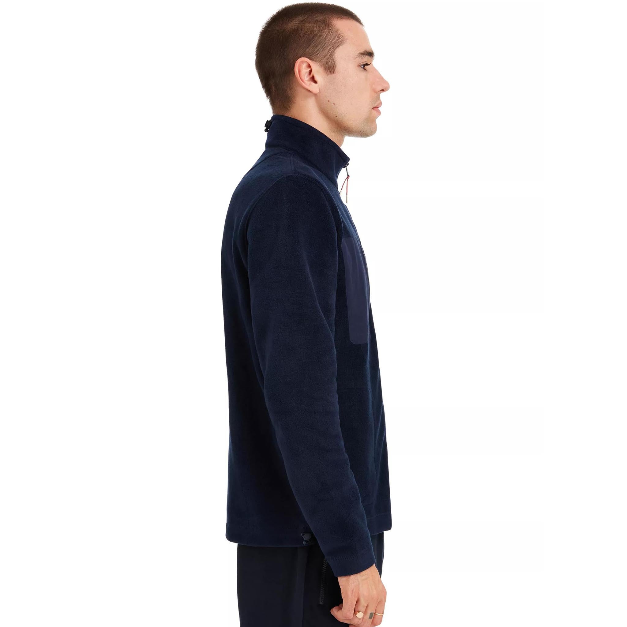 Mens Sealskinz Navy Geldeston Zip Fleece Jacket