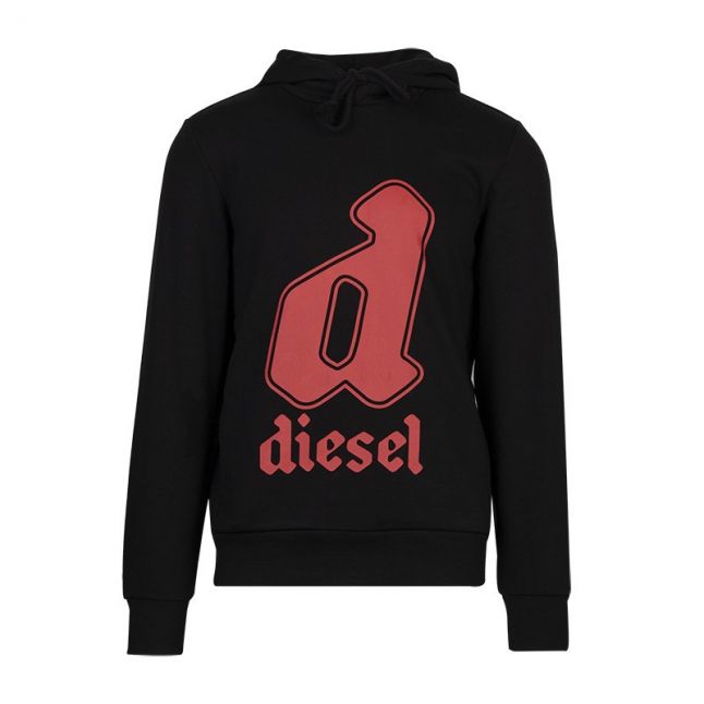 Mens Diesel Black S-Ginnout Hoodie