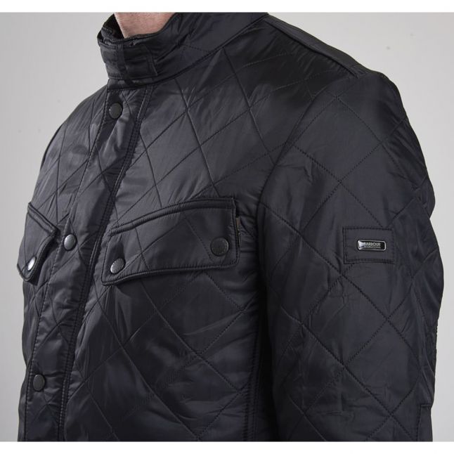 Mens Barbour International Black Ariel Polarquilt Jacket