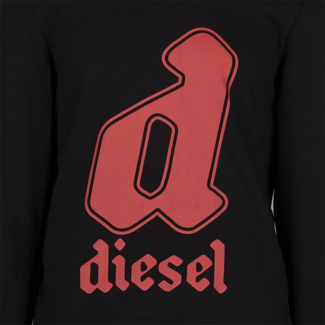 Mens Diesel Black S-Ginnout Hoodie