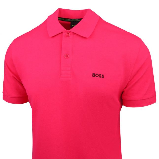 Mens BOSS Bright Pink Piro S/s Polo Shirt