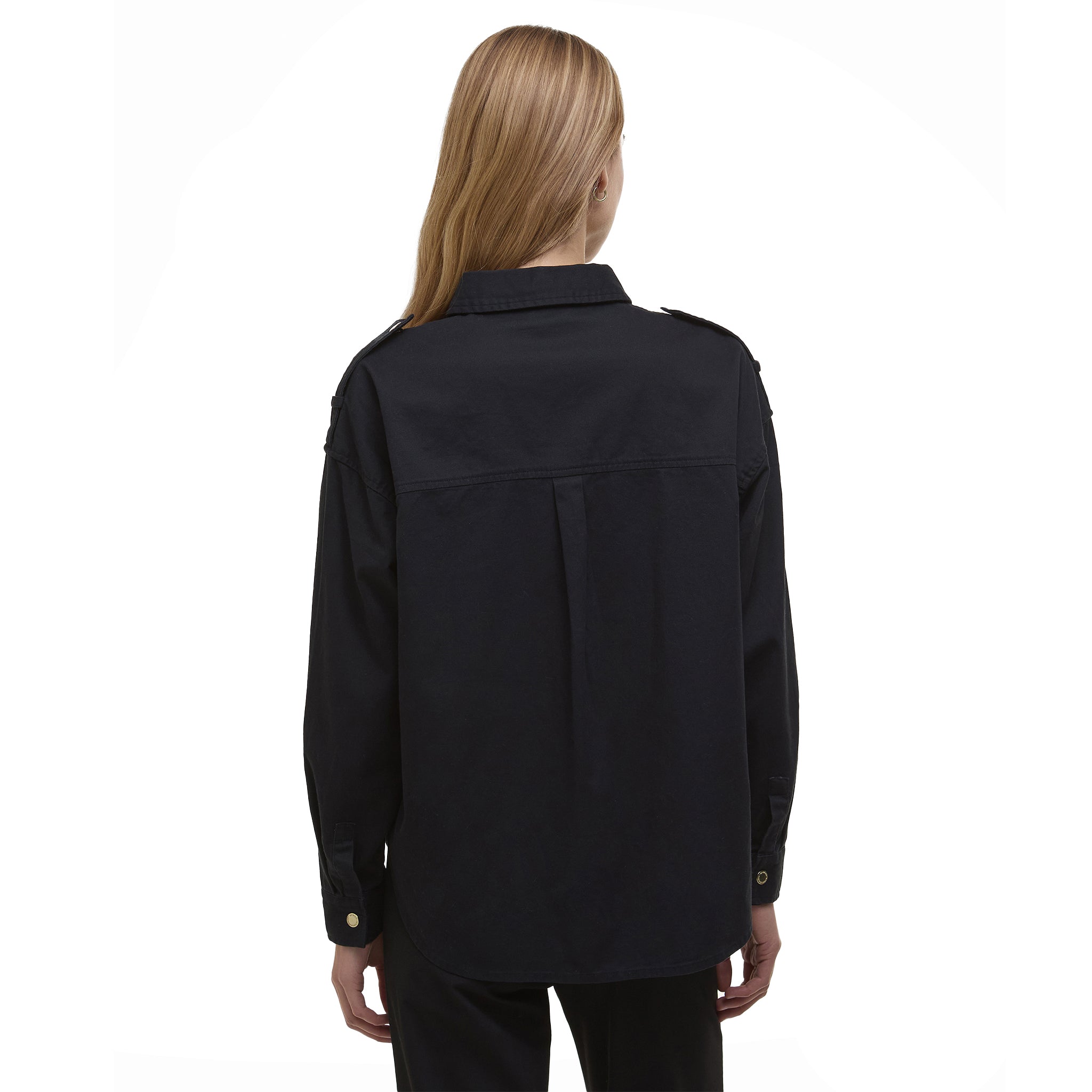 Womens Barbour International Black Emerson Overshirt