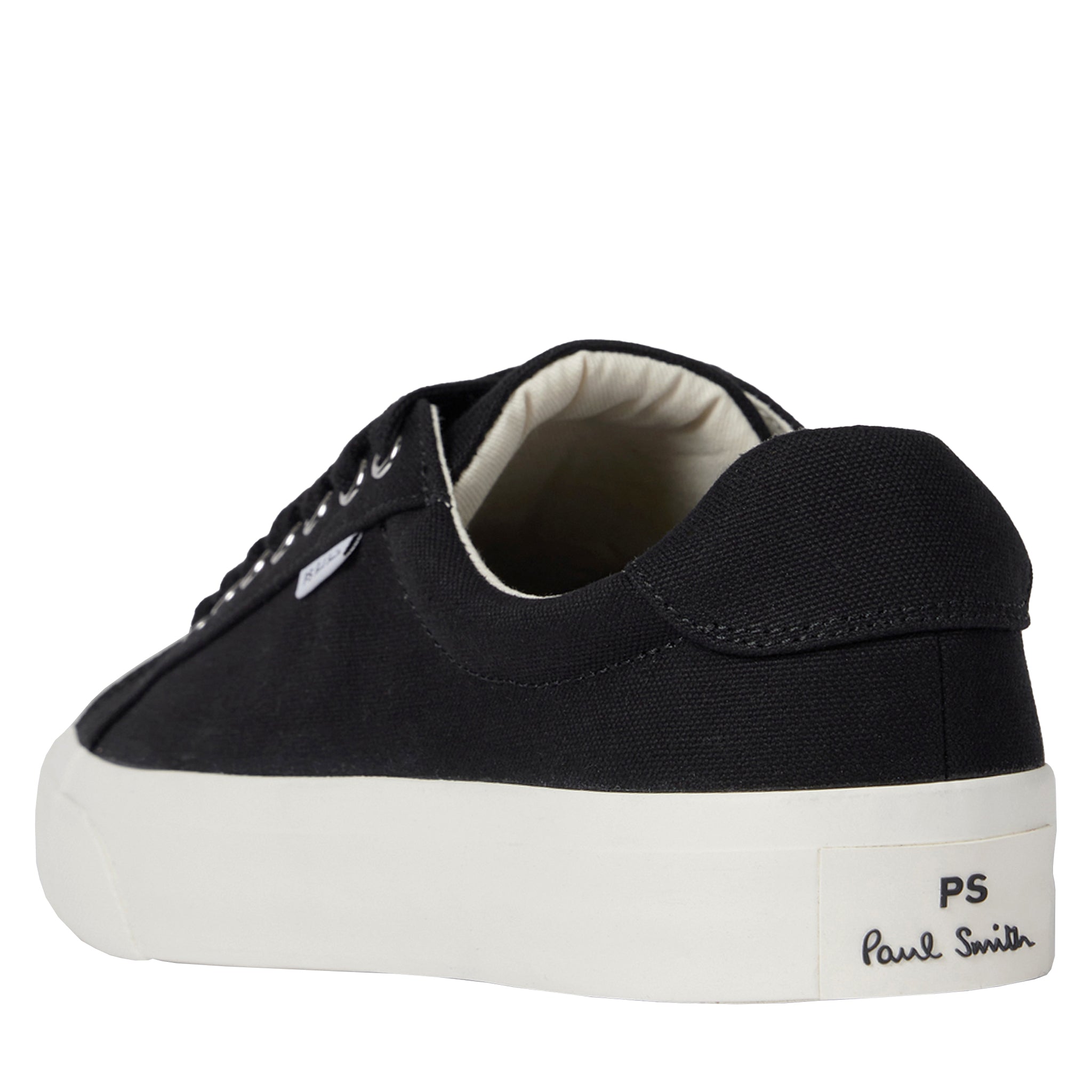 Mens Paul Smith Black Amos Canvas Trainers