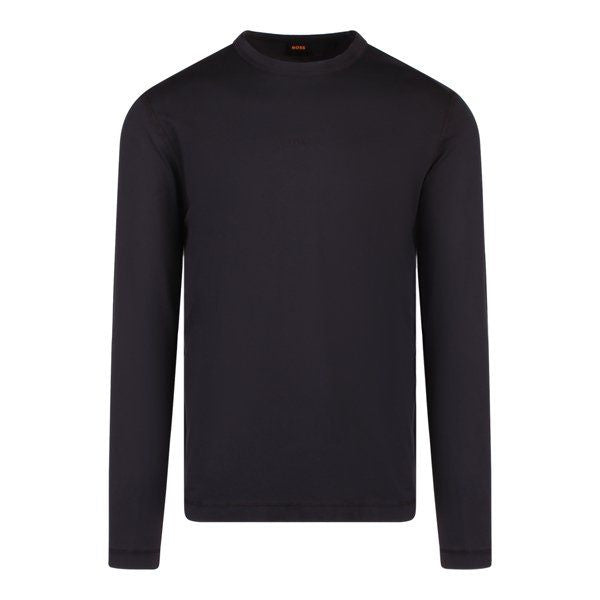 Mens BOSS Black Tokkslong Garment Dye L/s T Shirt