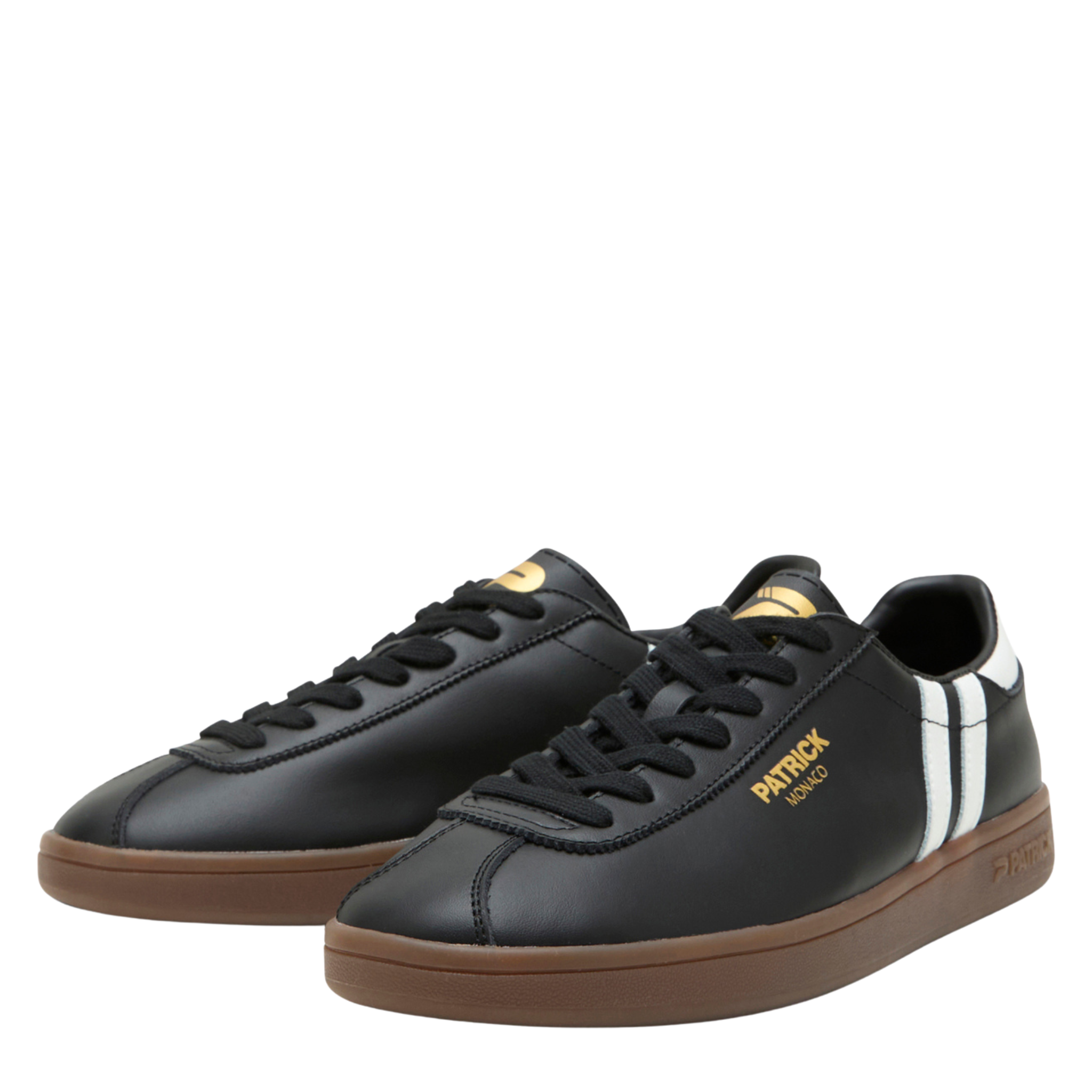 Mens Patrick Black/White/Gum Monaco Trainers