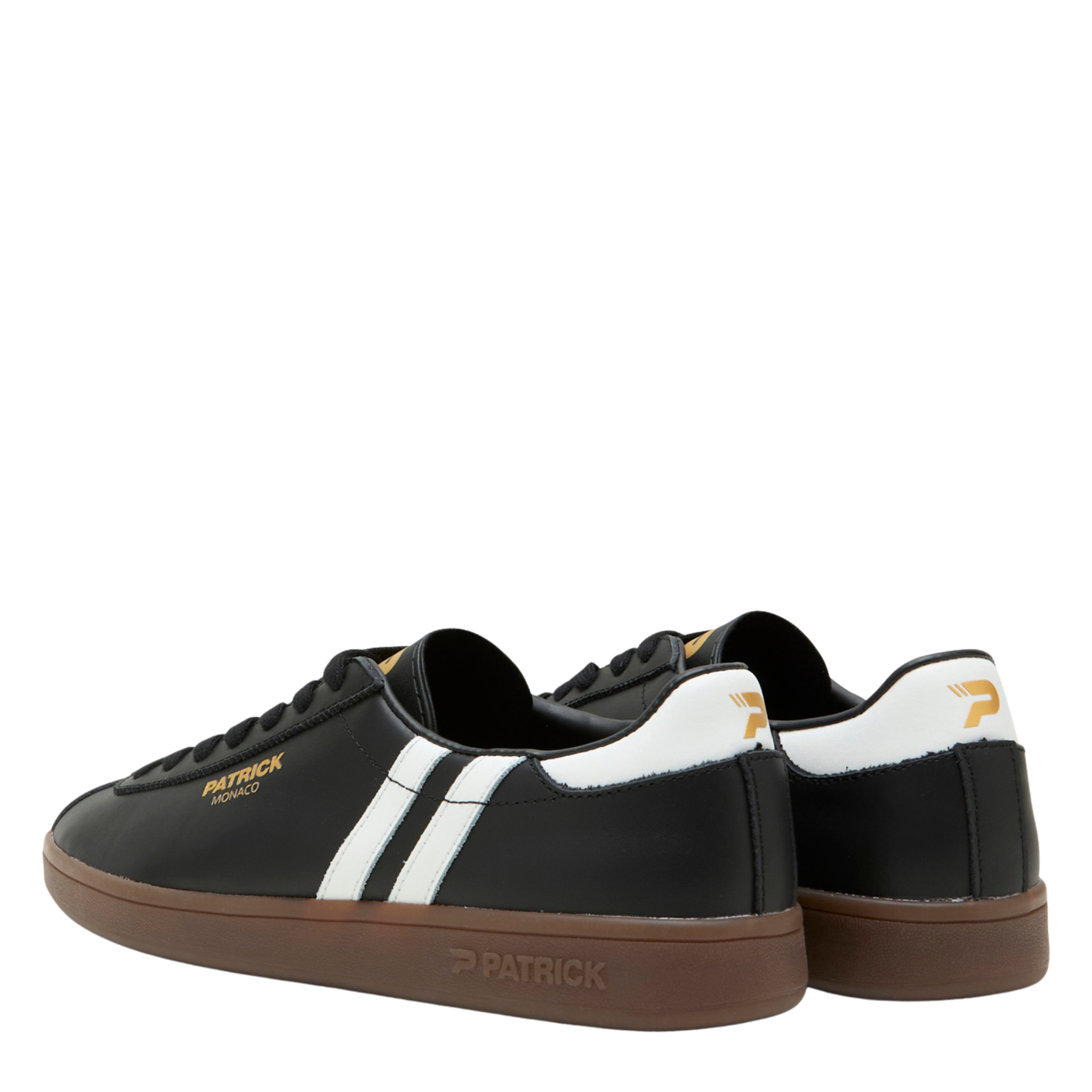 Mens Patrick Black/White/Gum Monaco Trainers