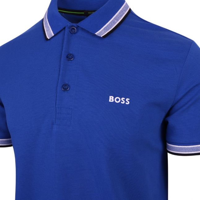 Mens BOSS Medium Blue Paddy S/s Polo Shirt