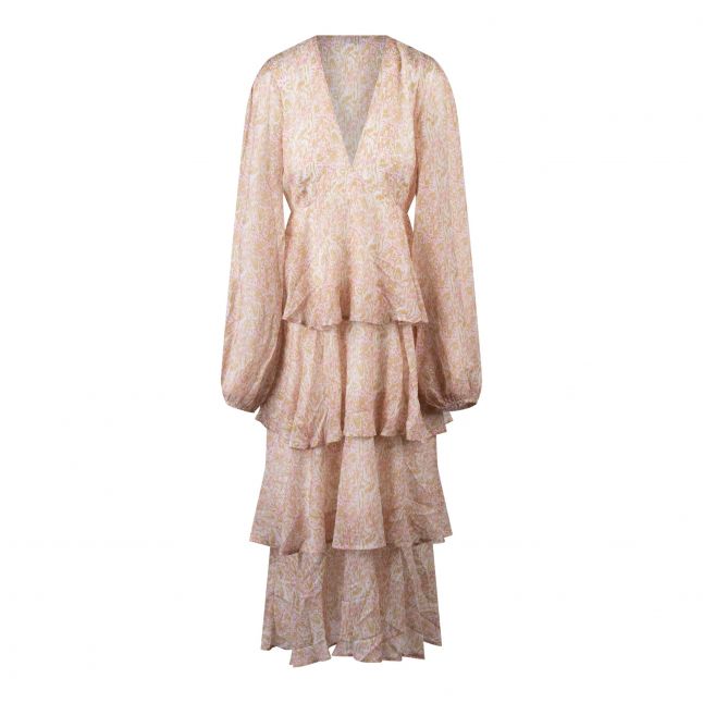 ashton ruffle midi dress Pretty Lavish Dress Womens Sorbet Ashton Ruffle Midi Dress