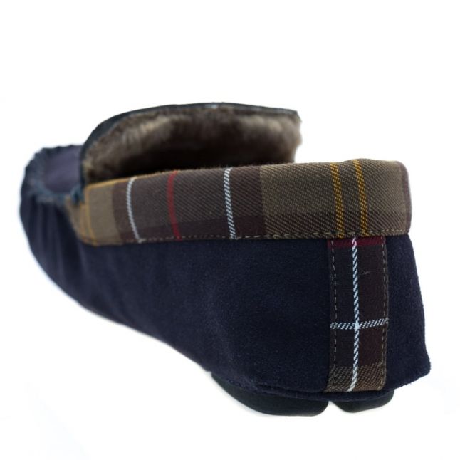 Mens Barbour Navy Monty Moccasin Slippers