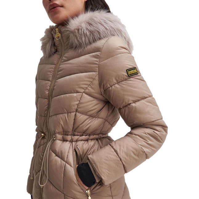 Womens Barbour International Light Trench Island Puffer Hood Jacket
