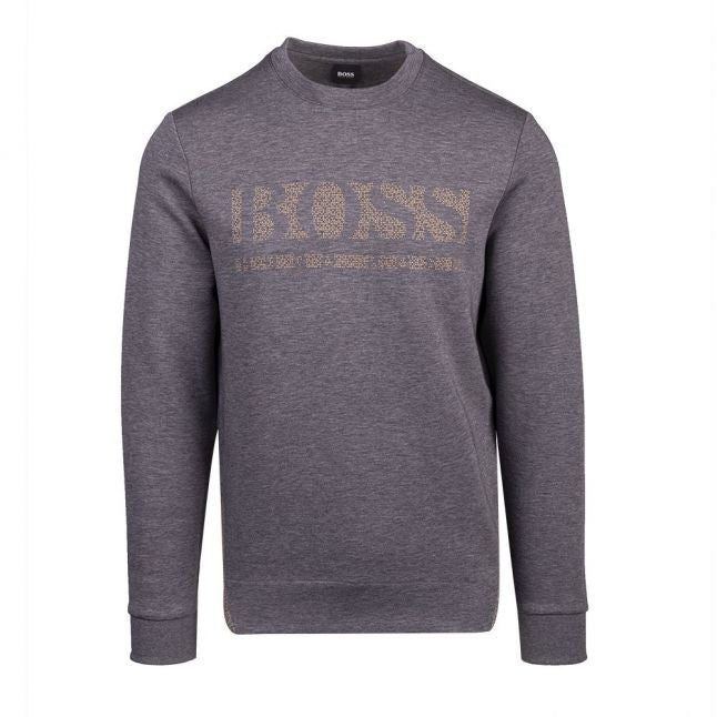 Mens BOSS Medium Grey Salbo Iconic Sweatshirt
