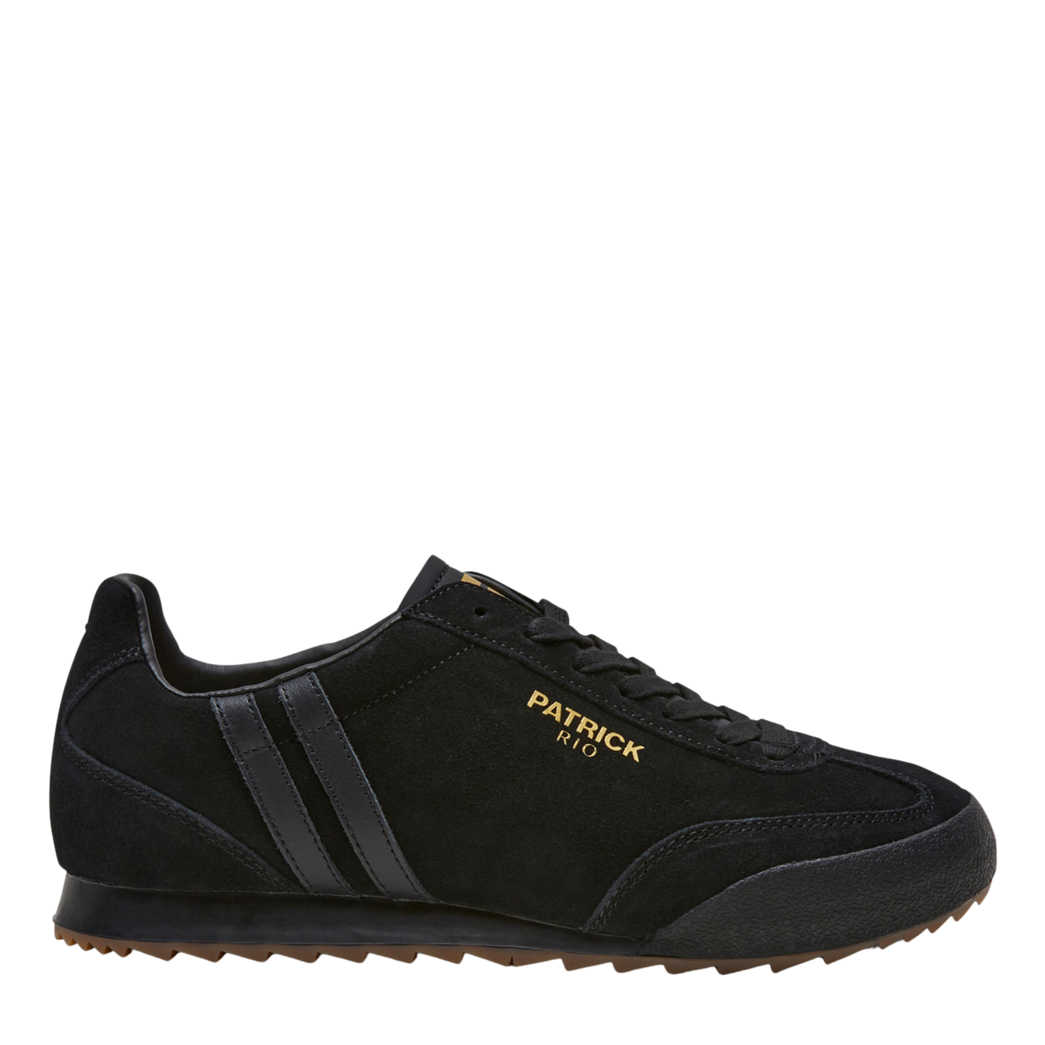 Mens Patrick Black Mono Rio Trainers