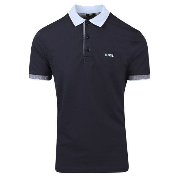 Mens BOSS Dark Blue/Blue Paule Slim Fit S/s Polo Shirt