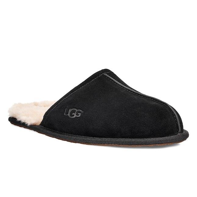Mens UGG Black Scuff Slippers