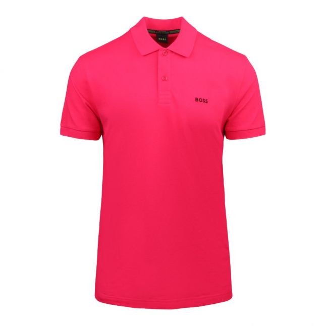 Mens BOSS Bright Pink Piro S/s Polo Shirt
